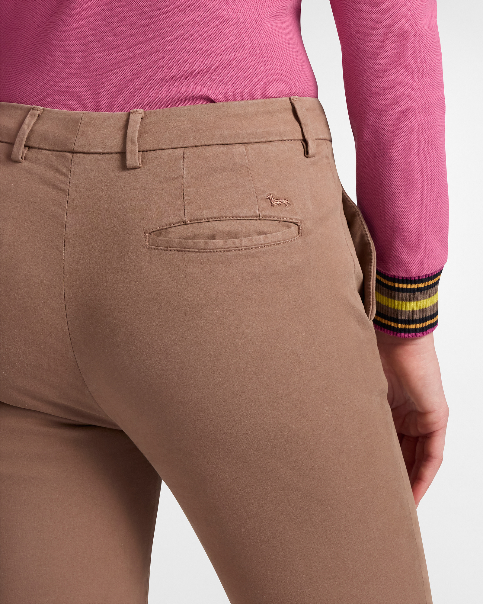 Stretch Gabardine Trousers, Light Brown, large image number 2