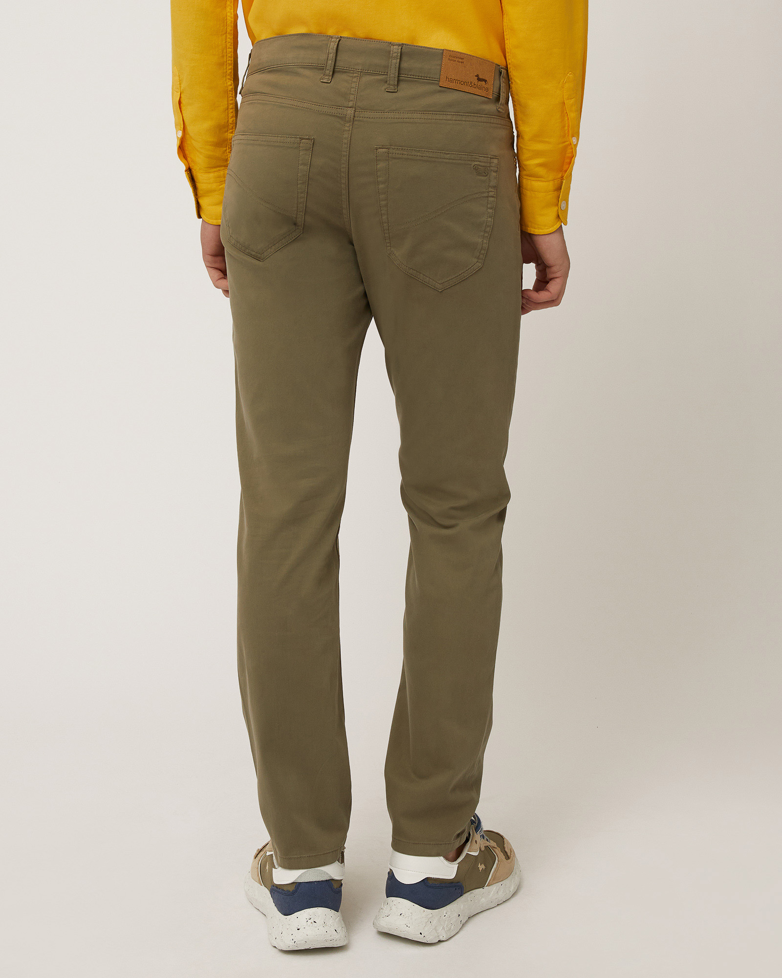 Narrow Five-Pocket Pants, Military Green, large image number 1