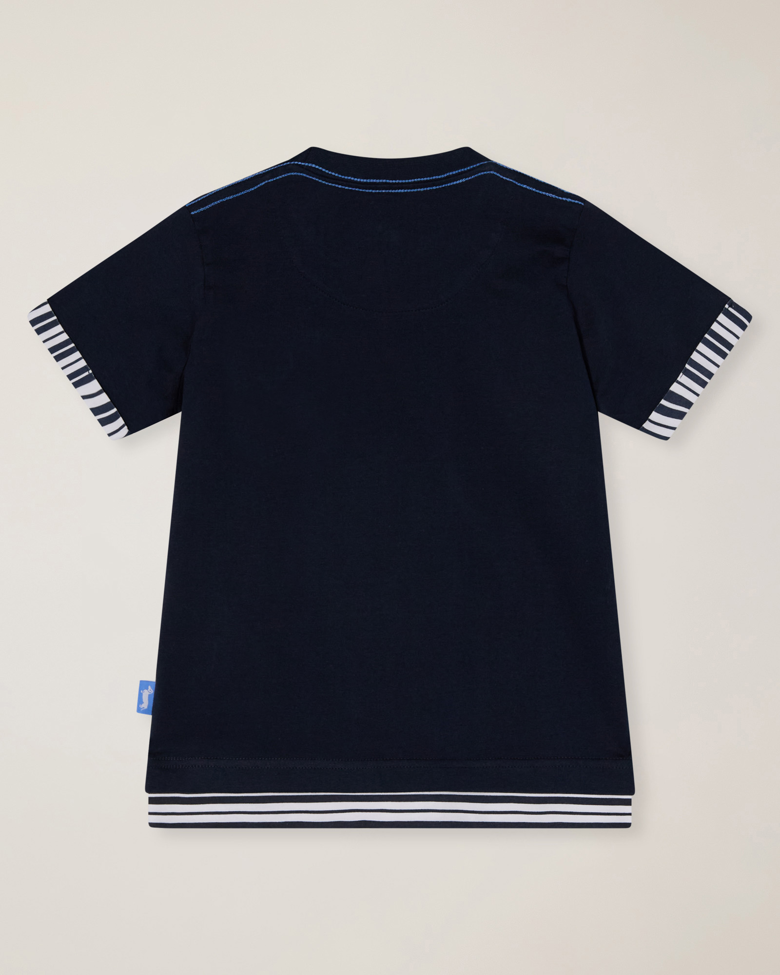 T-shirt with embossed print, Navy Blue, large image number 1