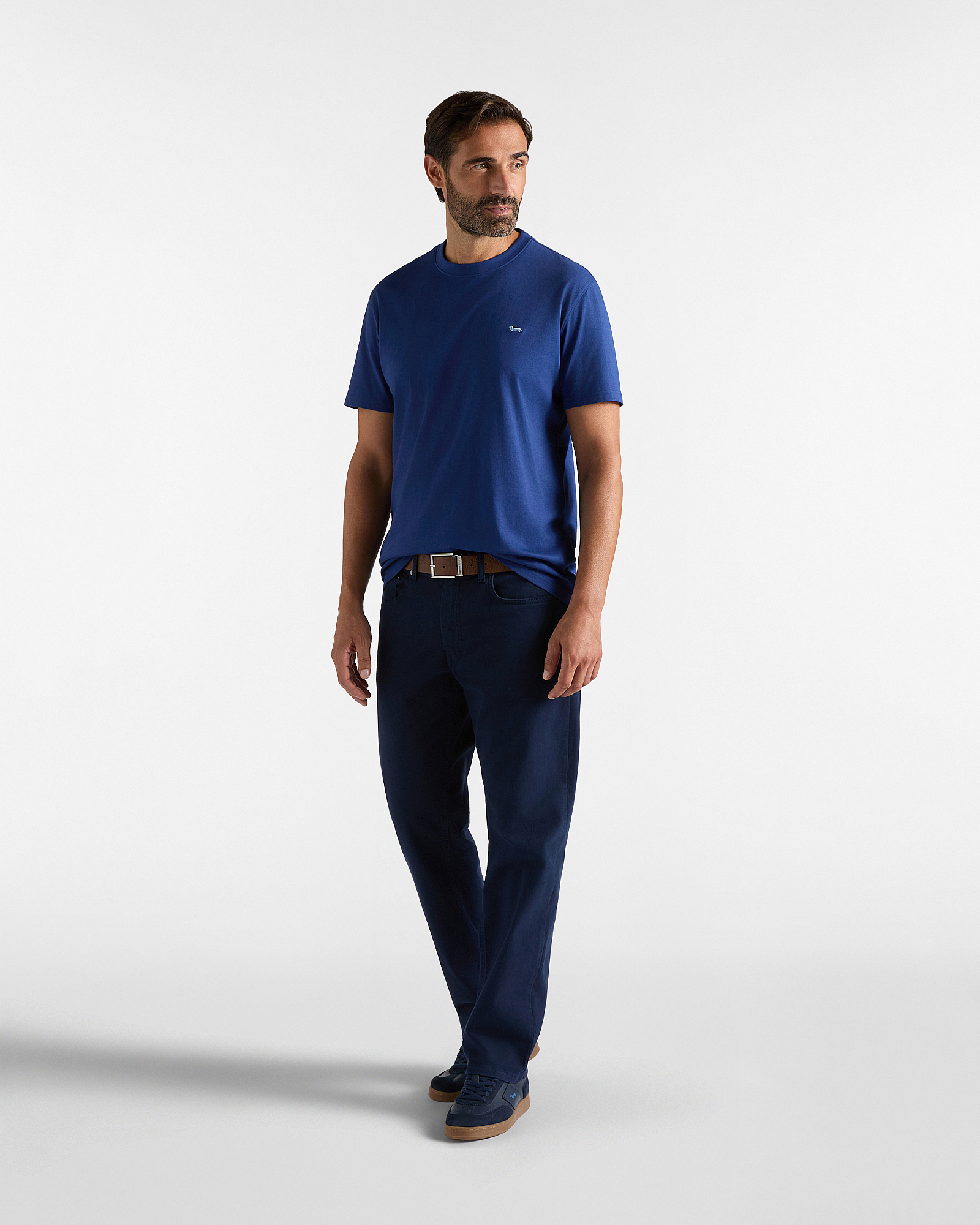 Camiseta de hombre en 100 % puro algod&oacute;n corte regular, AZUL DEPORTIVO, large image number 3
