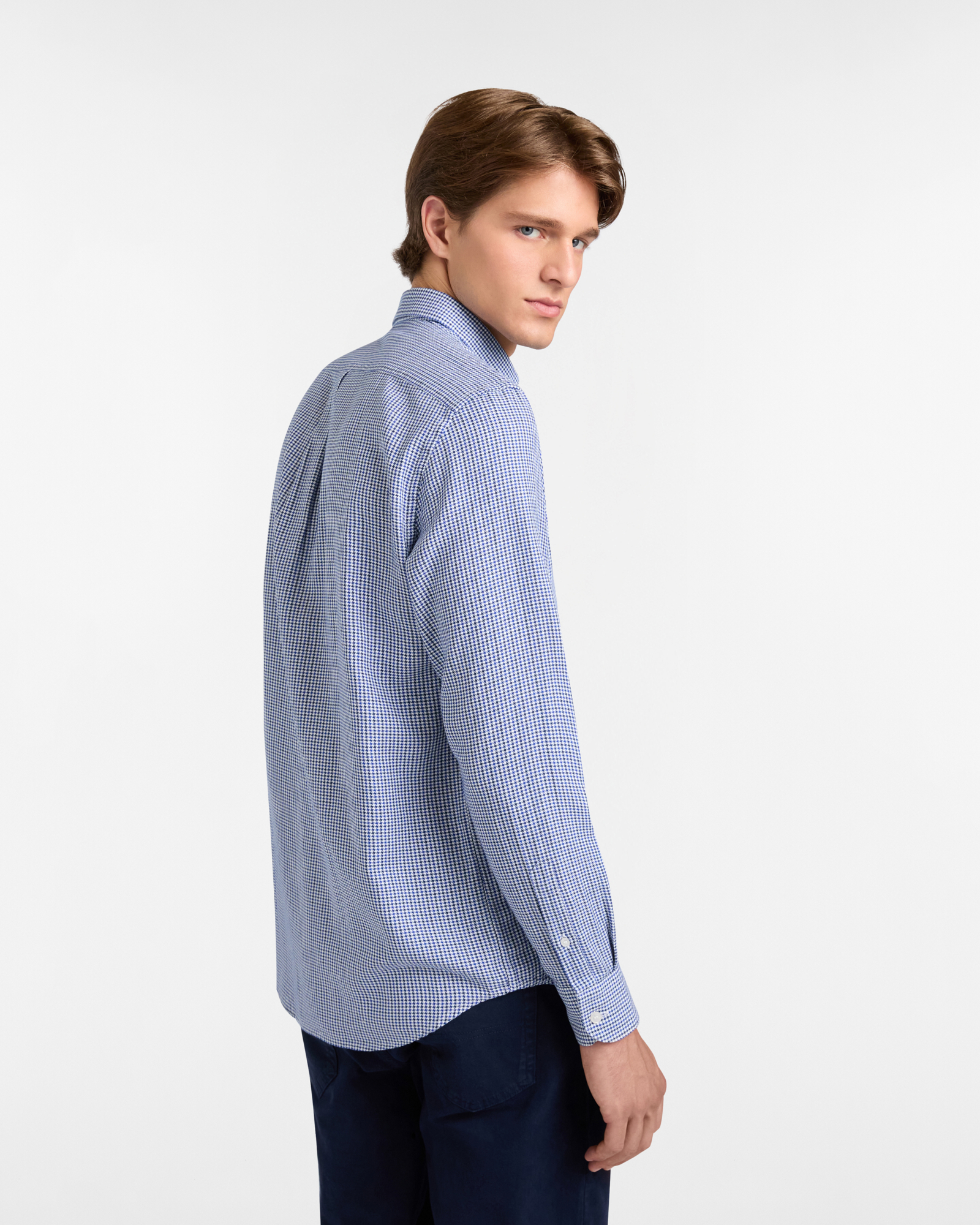 Camisa Pied-de-poule de Algodón