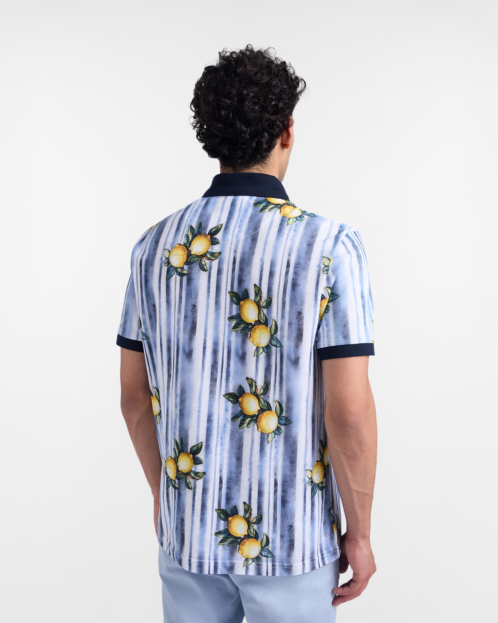 All-over print polo shirt