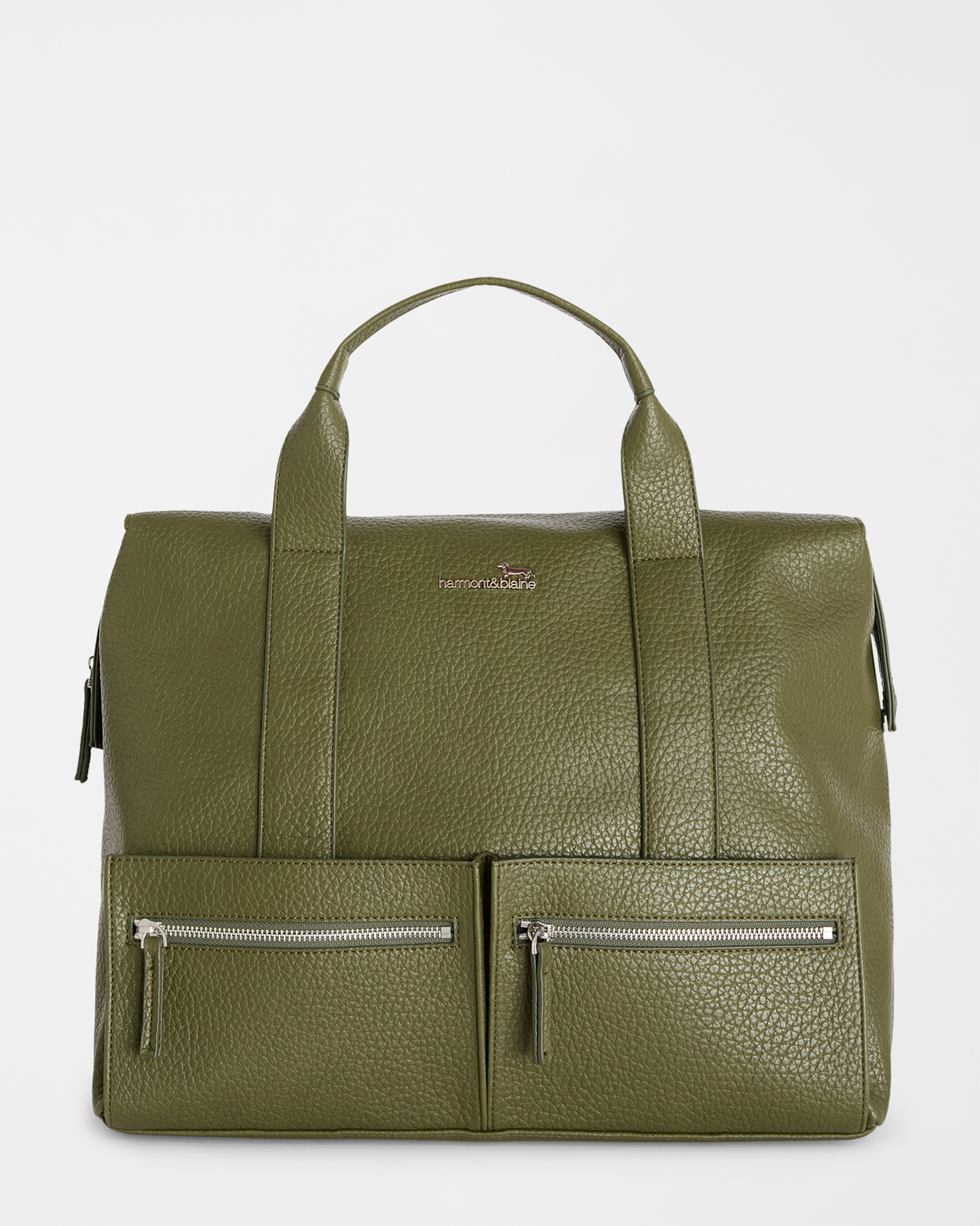 Faux leather weekender bag