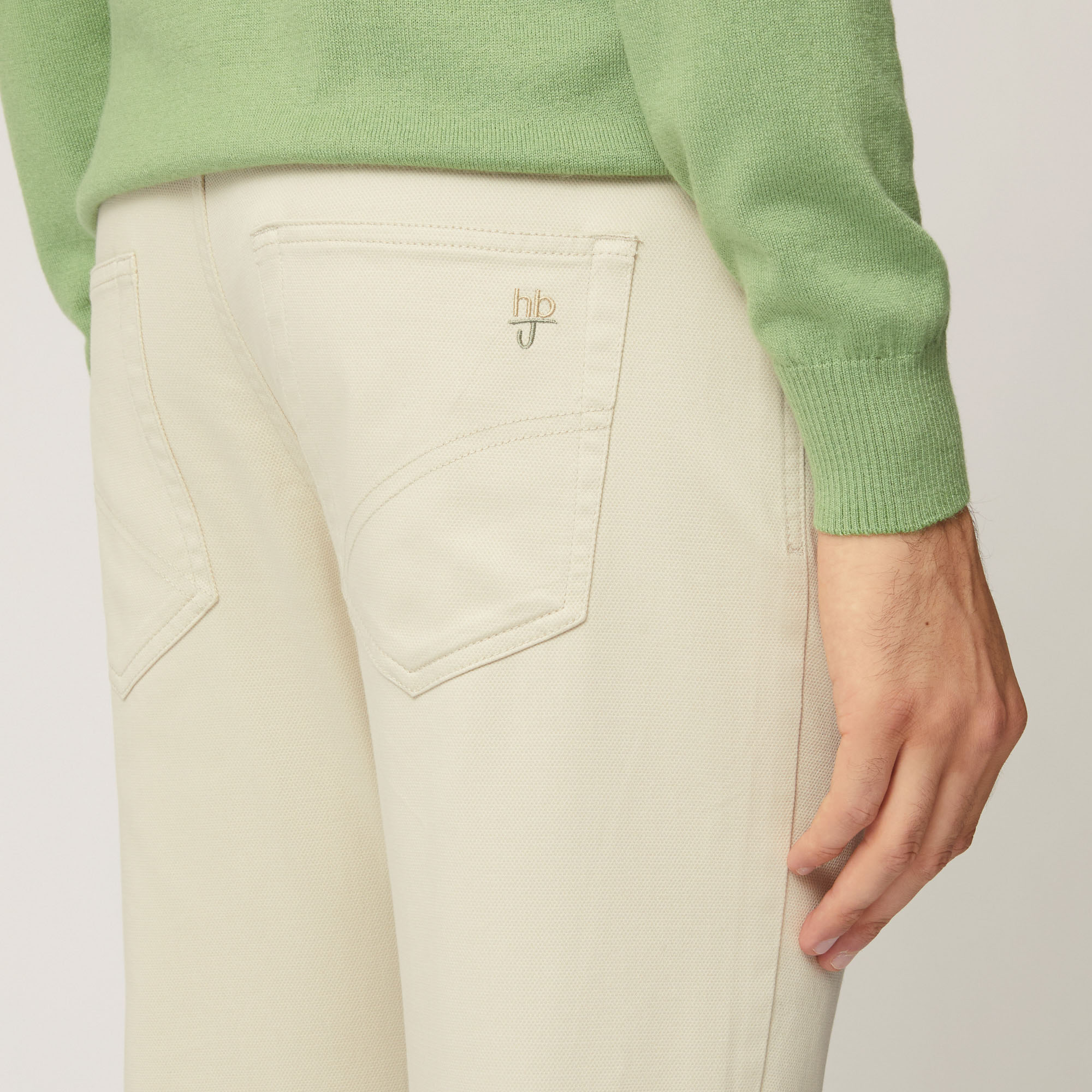 Pantalone Cinque Tasche Narrow Fit, Beige, large image number 2