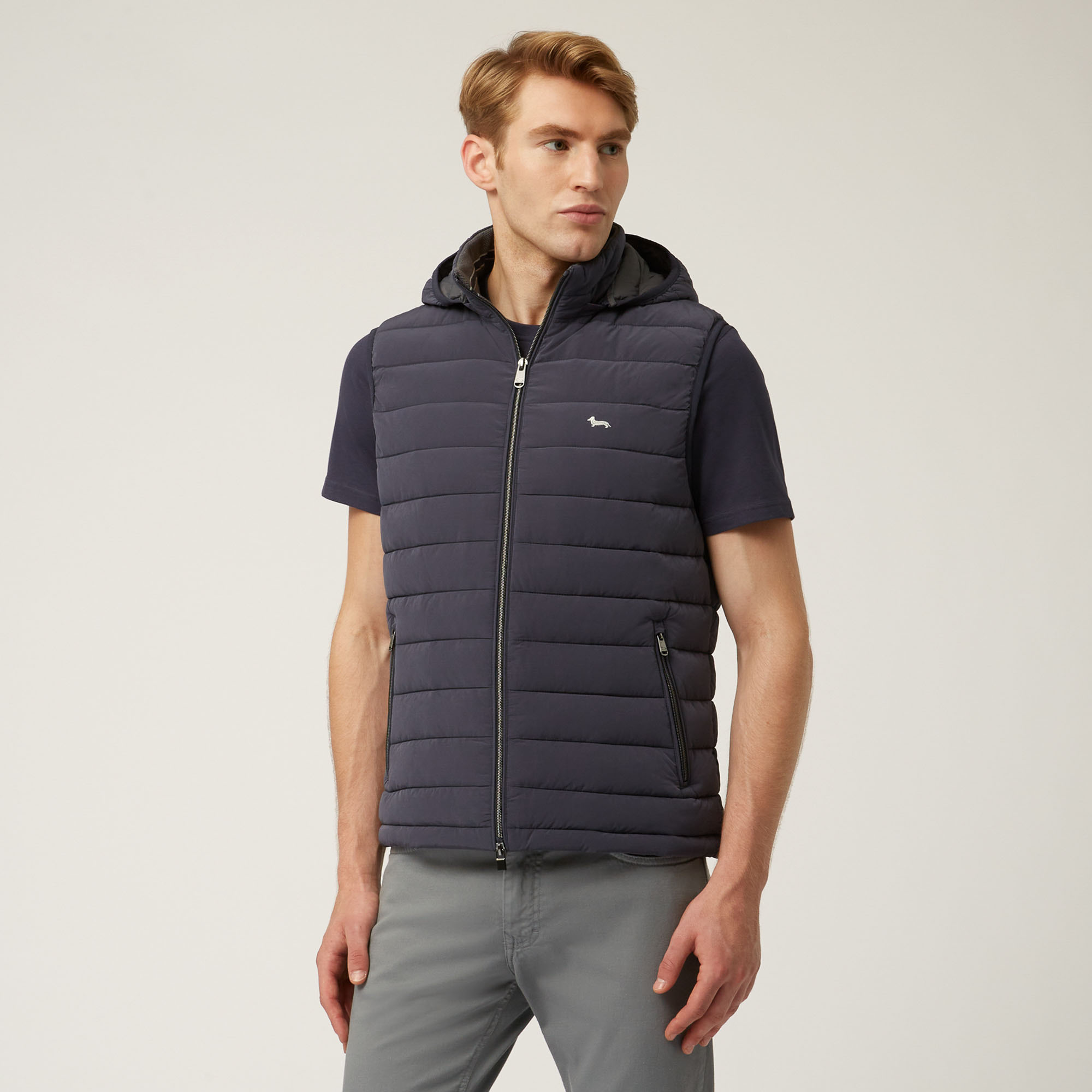 Gilet Essentials in nylon tecnico, Blu, large image number 0