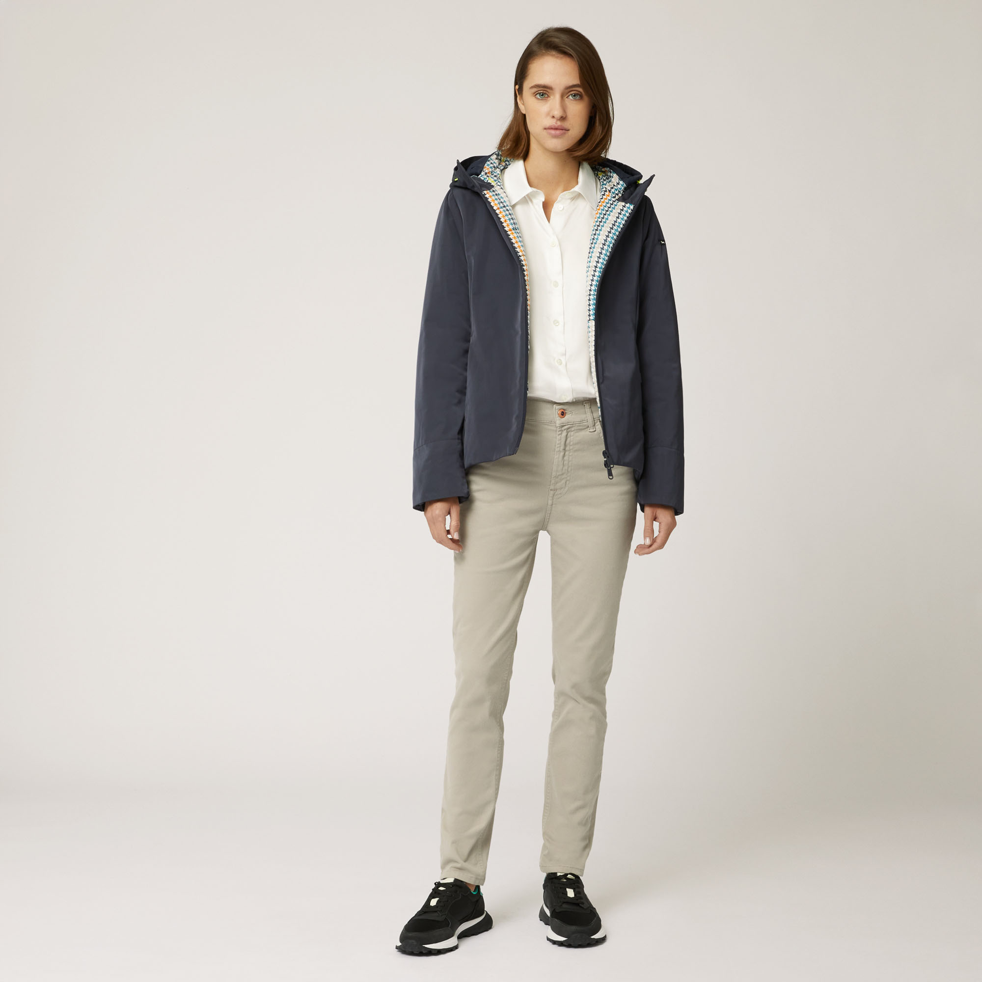 Softshell Jacket With Printed Interior, Blue, large image number 3