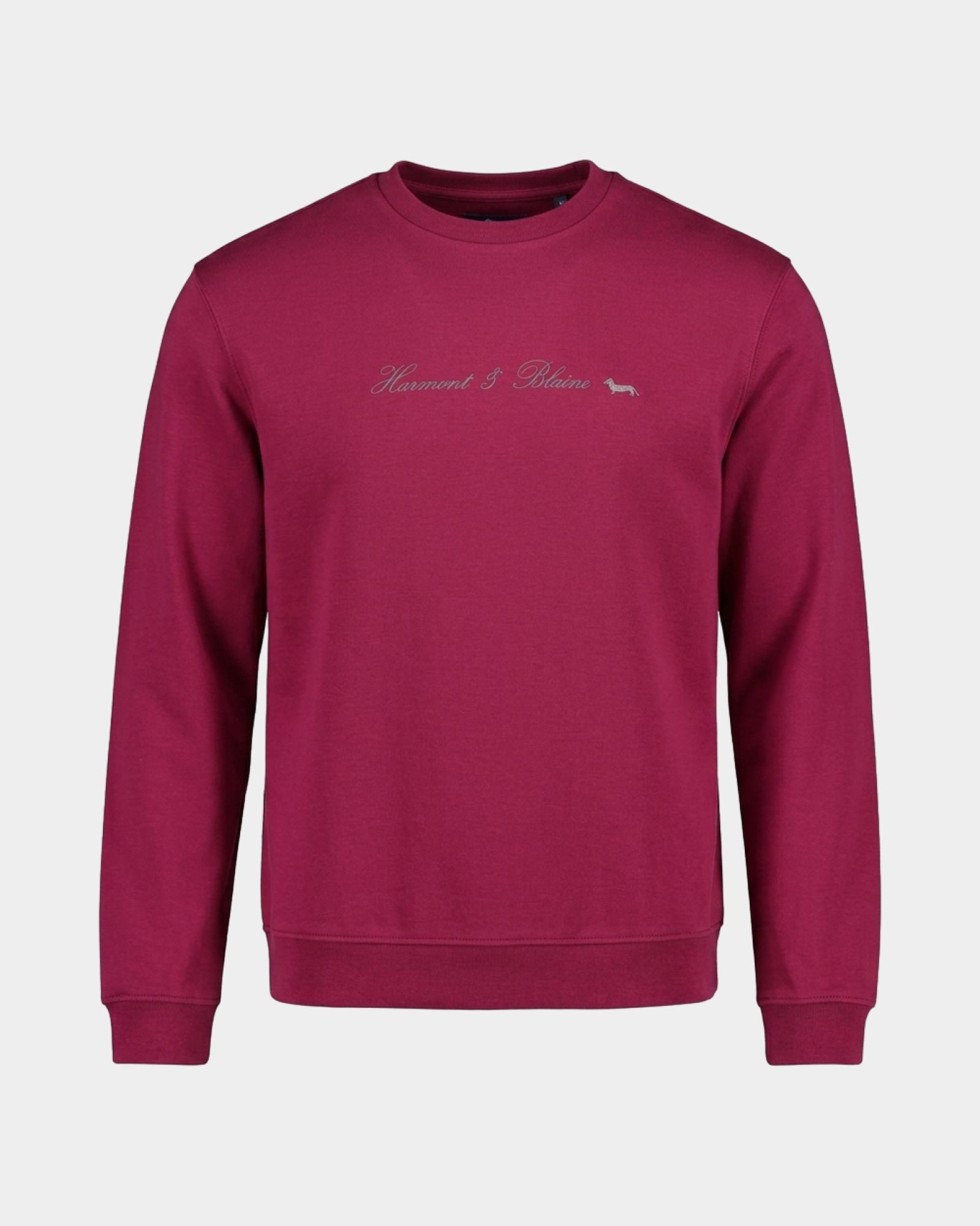 Sudadera para hombre con cuello redondo en algod&oacute;n puro con logo 3D, INDIAN ROSE, large