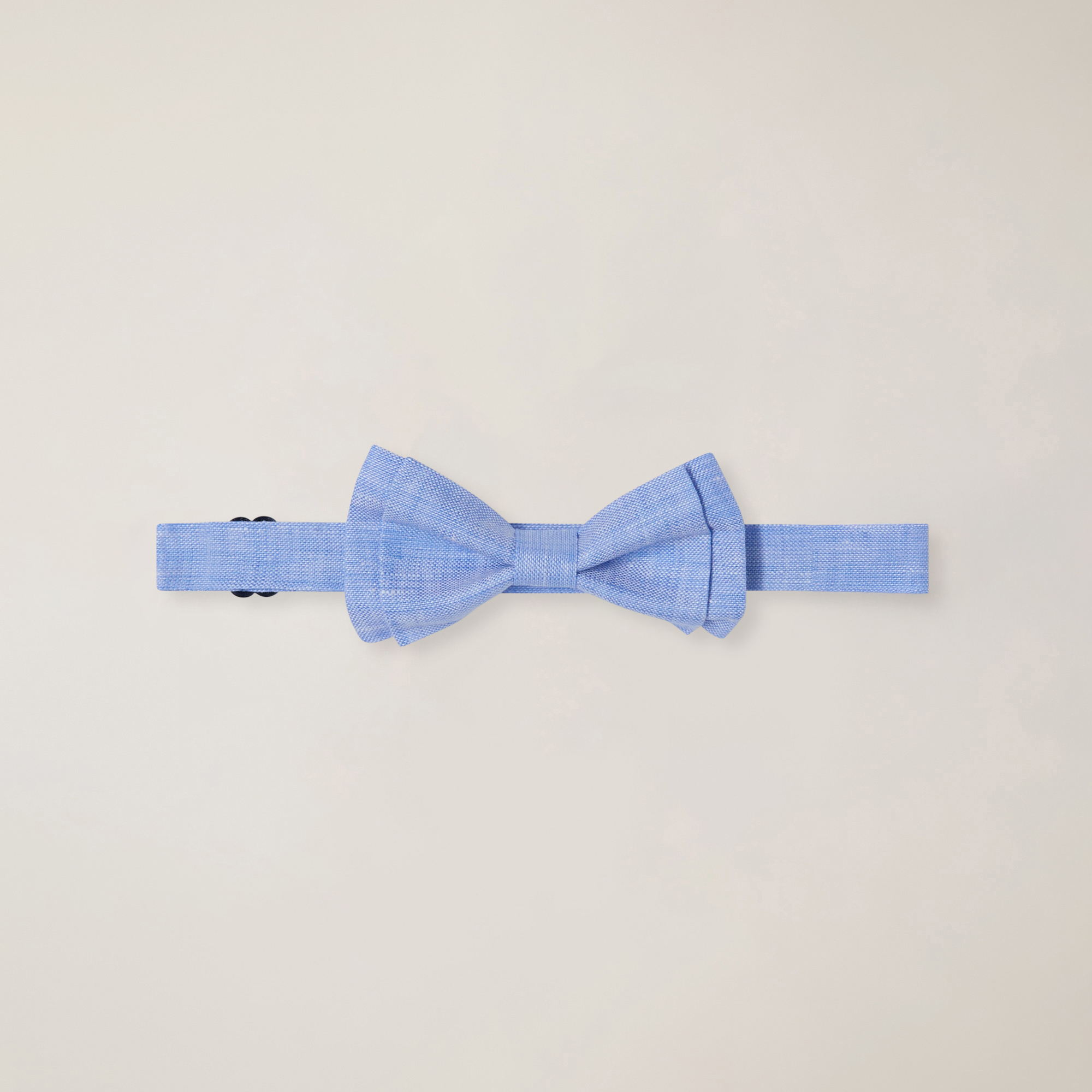 Linen bow tie, Light Blue, large