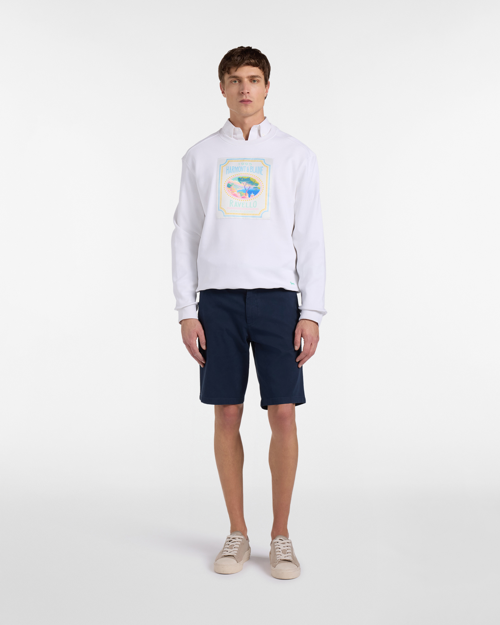 Bermudas de hombre de algod&oacute;n, Azul, large image number 3