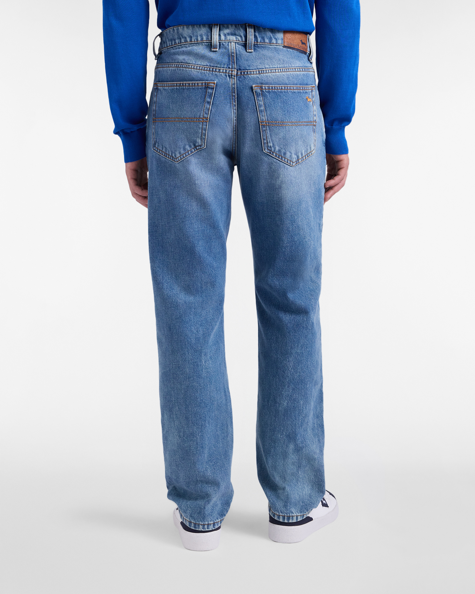 Men's regular-fit five-pocket denim pants