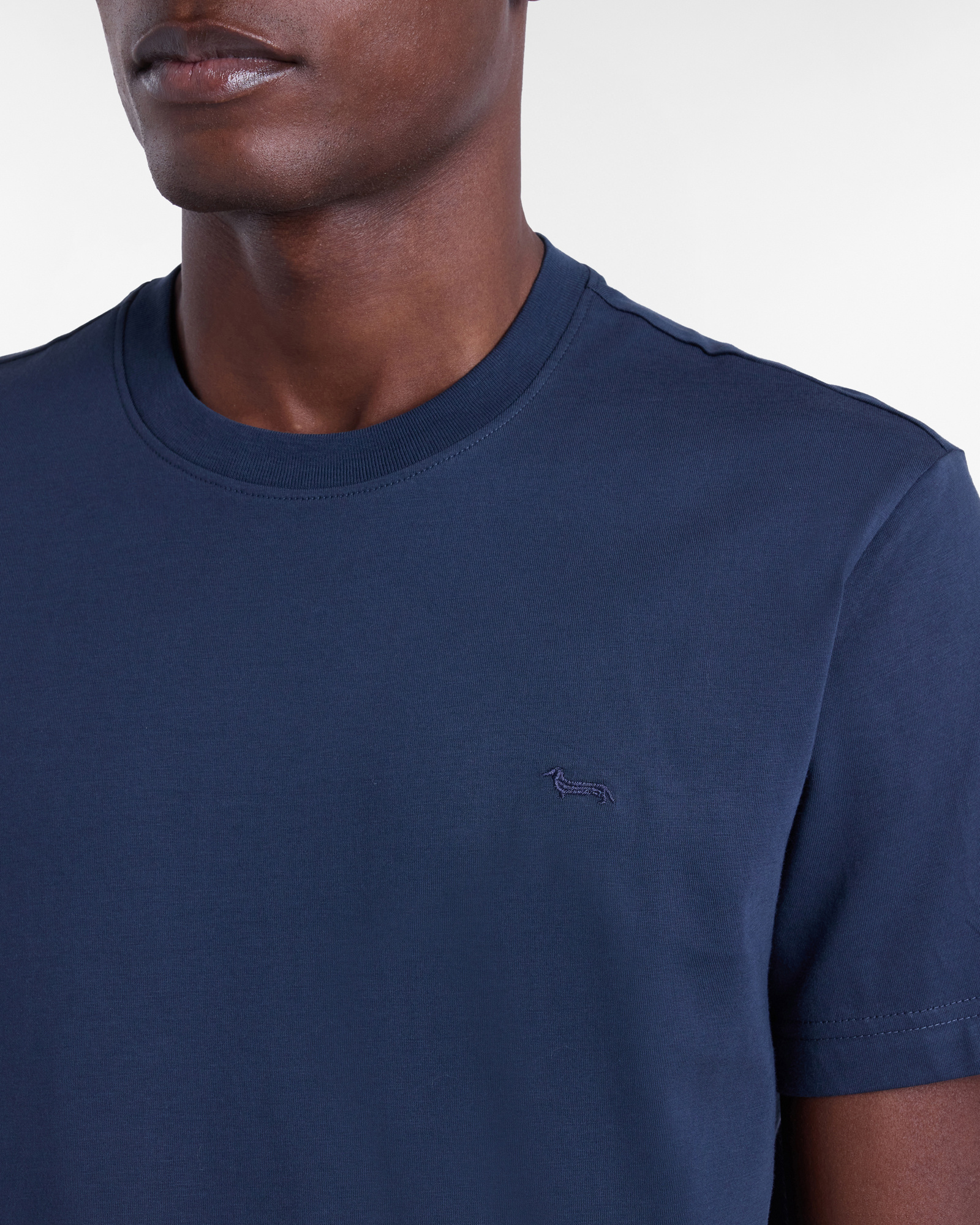 Pima Cotton T-Shirt with Dachshund, Navy Blue, large image number 2