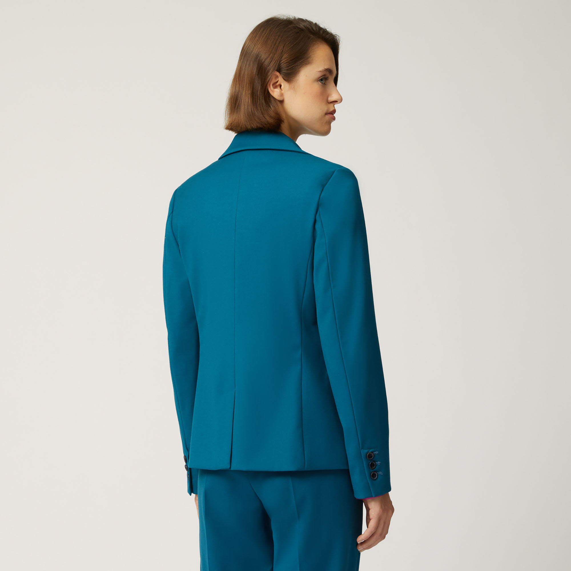 Single-Button Blazer With Pockets, Blue, large image number 1