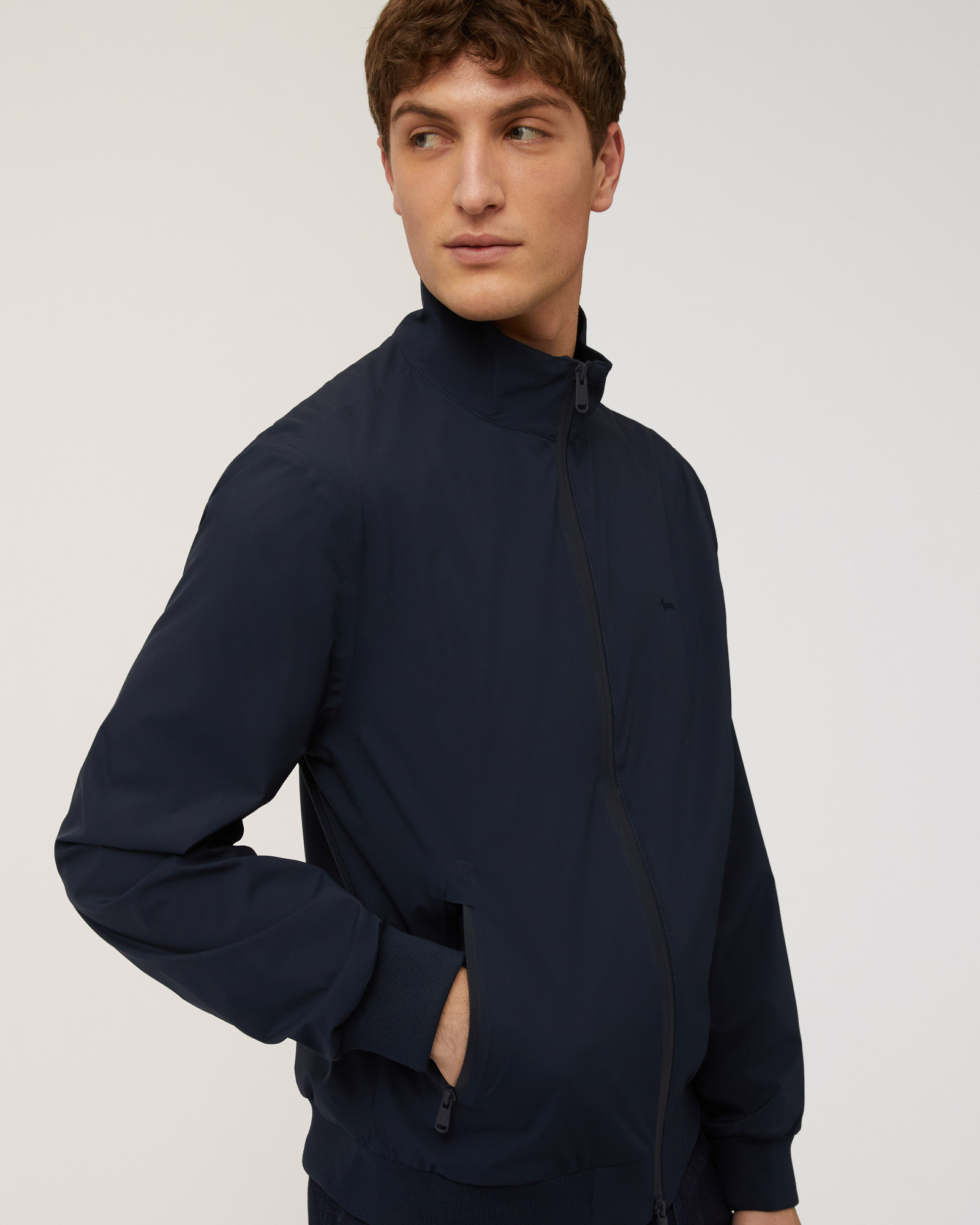 Softshell Regular Bomber Jacket, Navy Blue, large image number 2