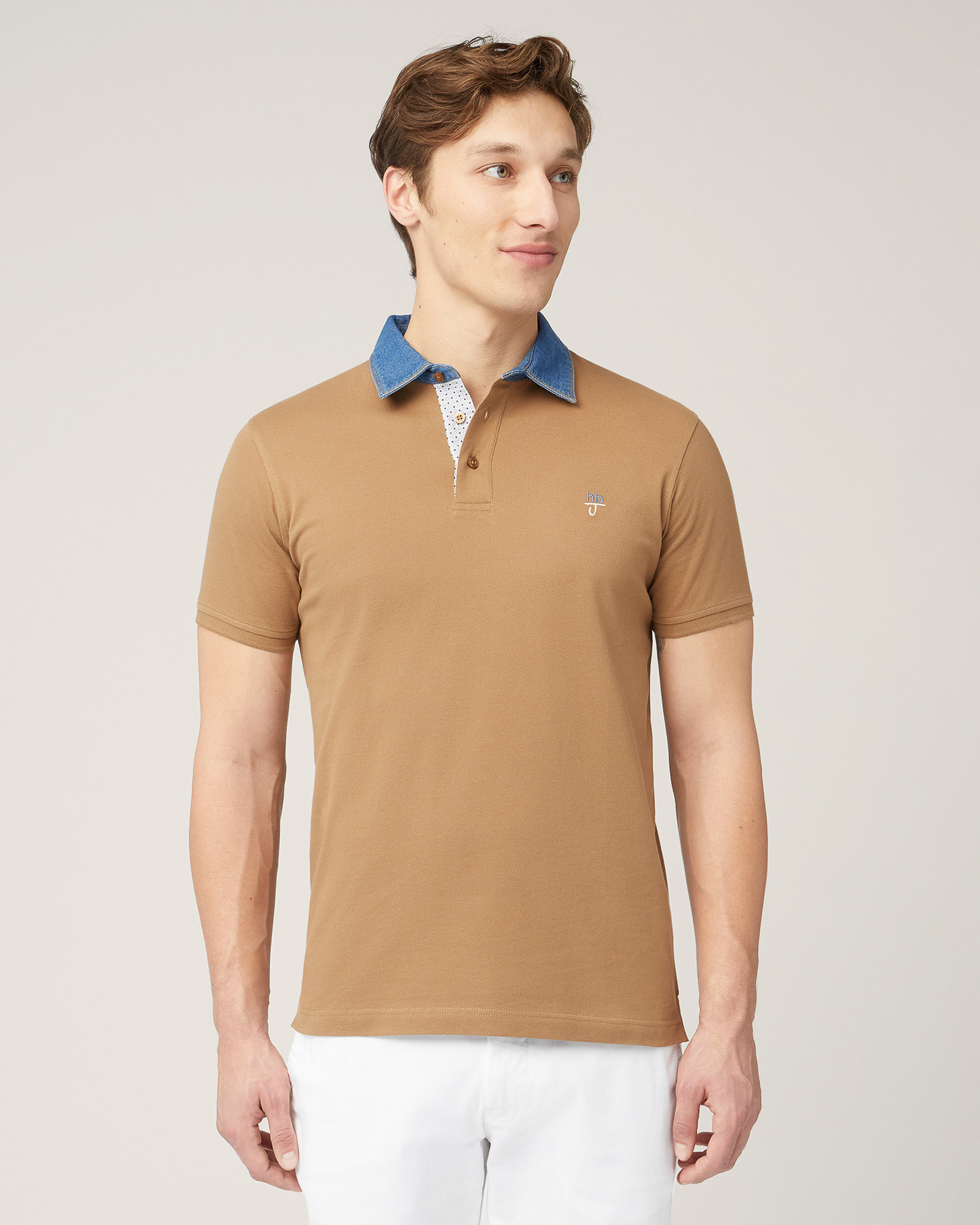 Polo Con Collo In Denim