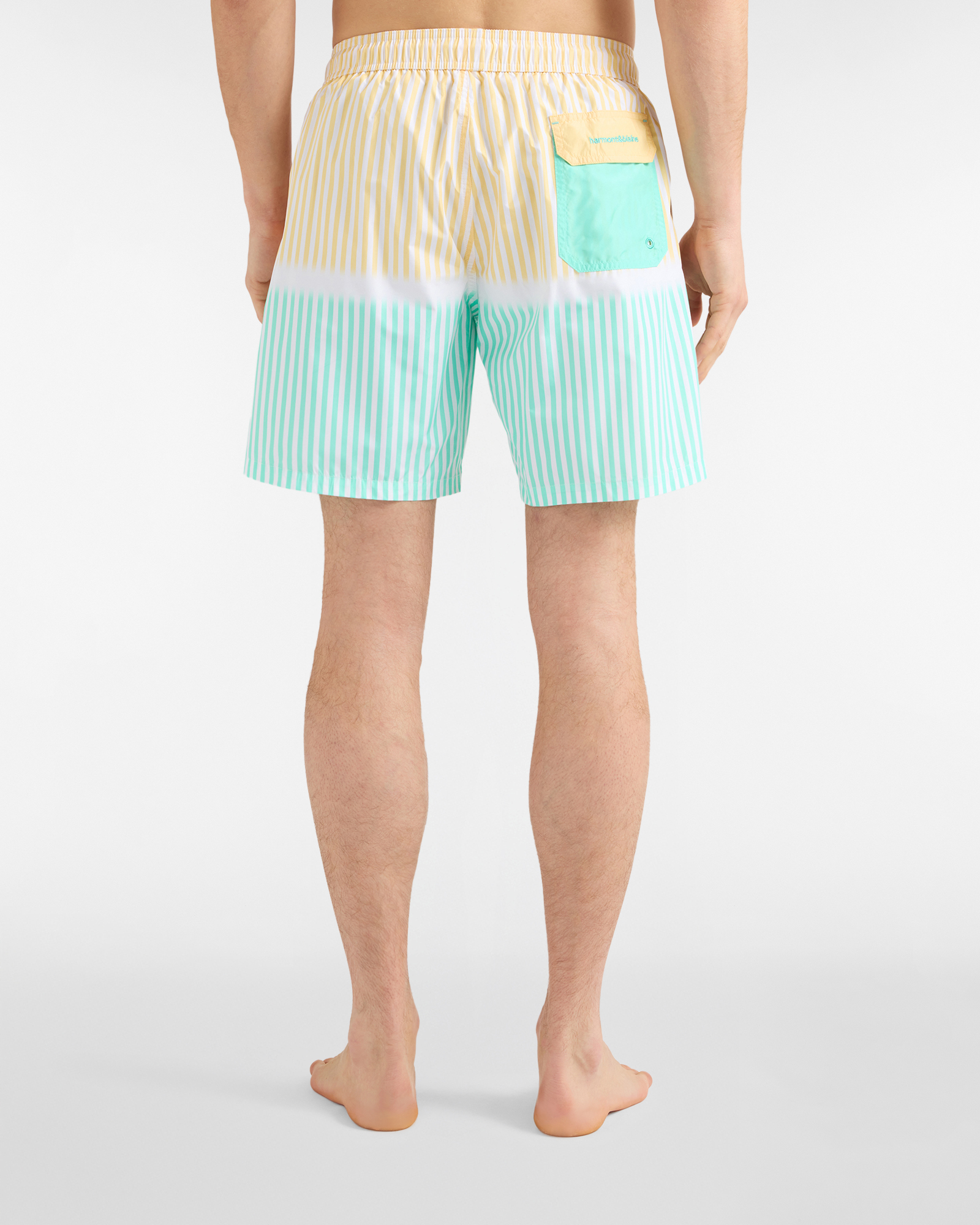 Stripe print swim shorts