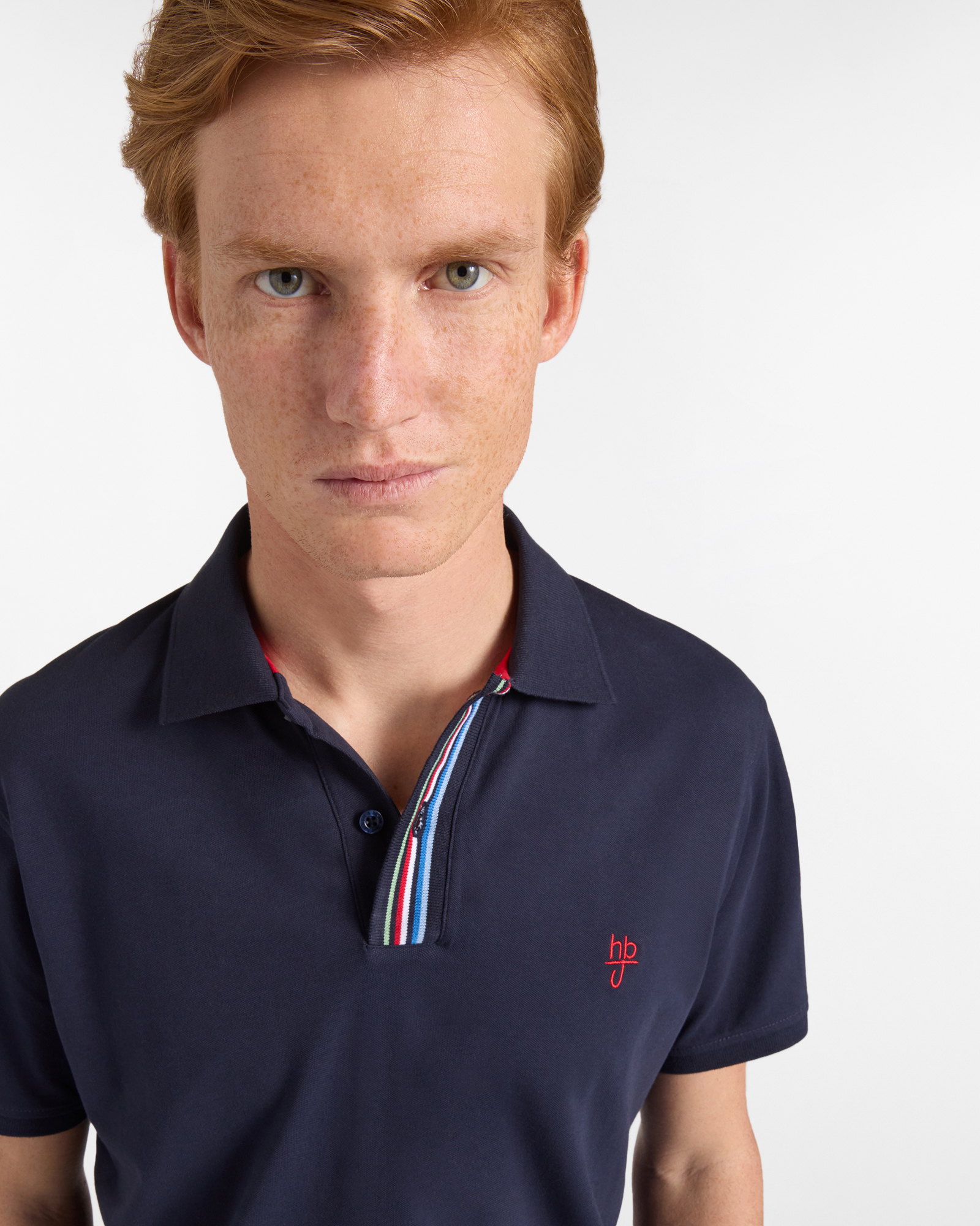 Polo uomo regular colletto multicolore, Blu scuro, large image number 2