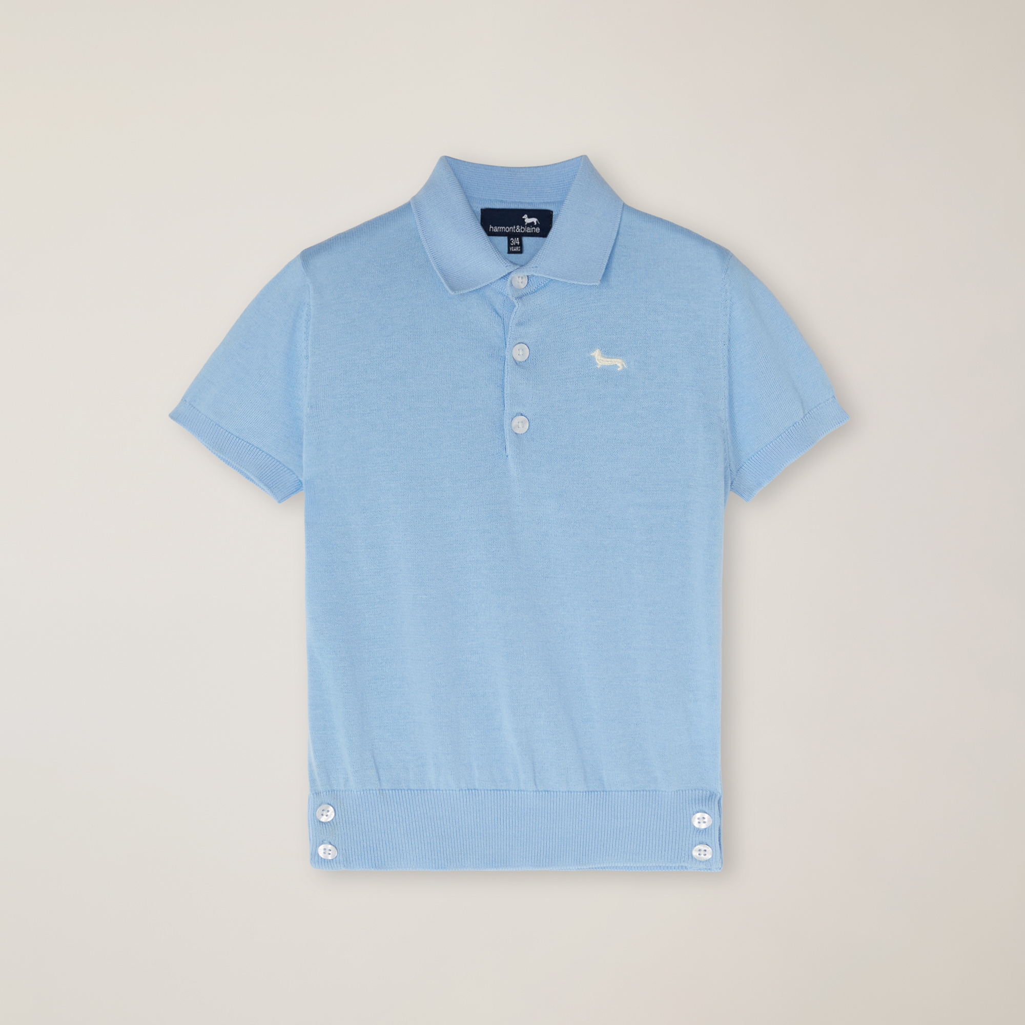 Cotton knitted polo 