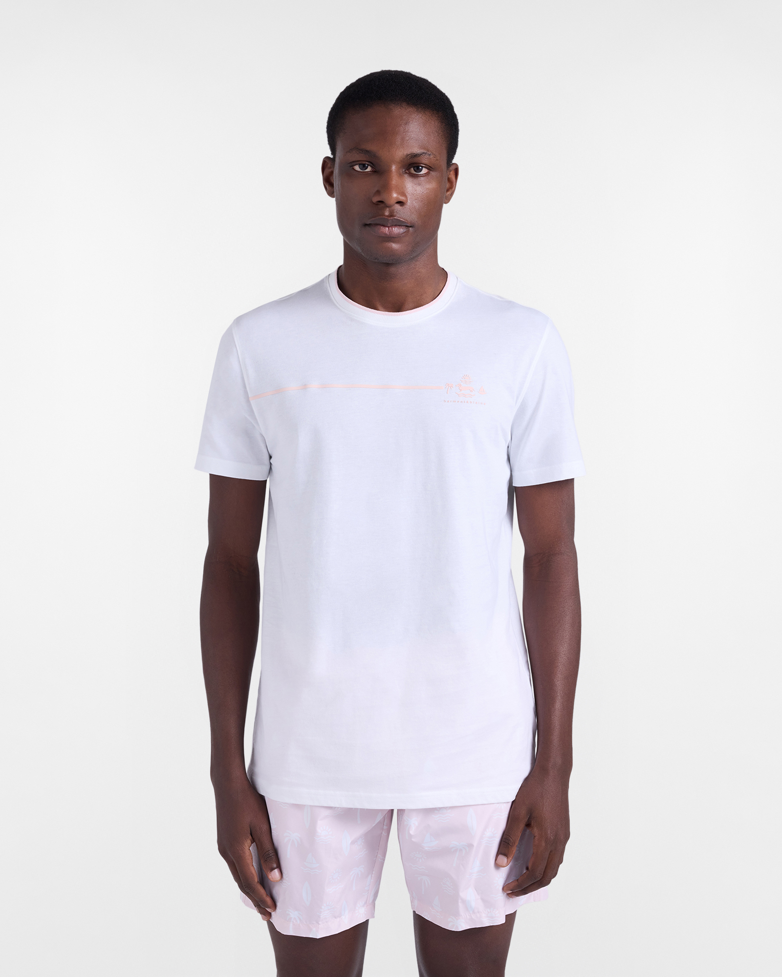 Men's T-shirt with a sea theme print