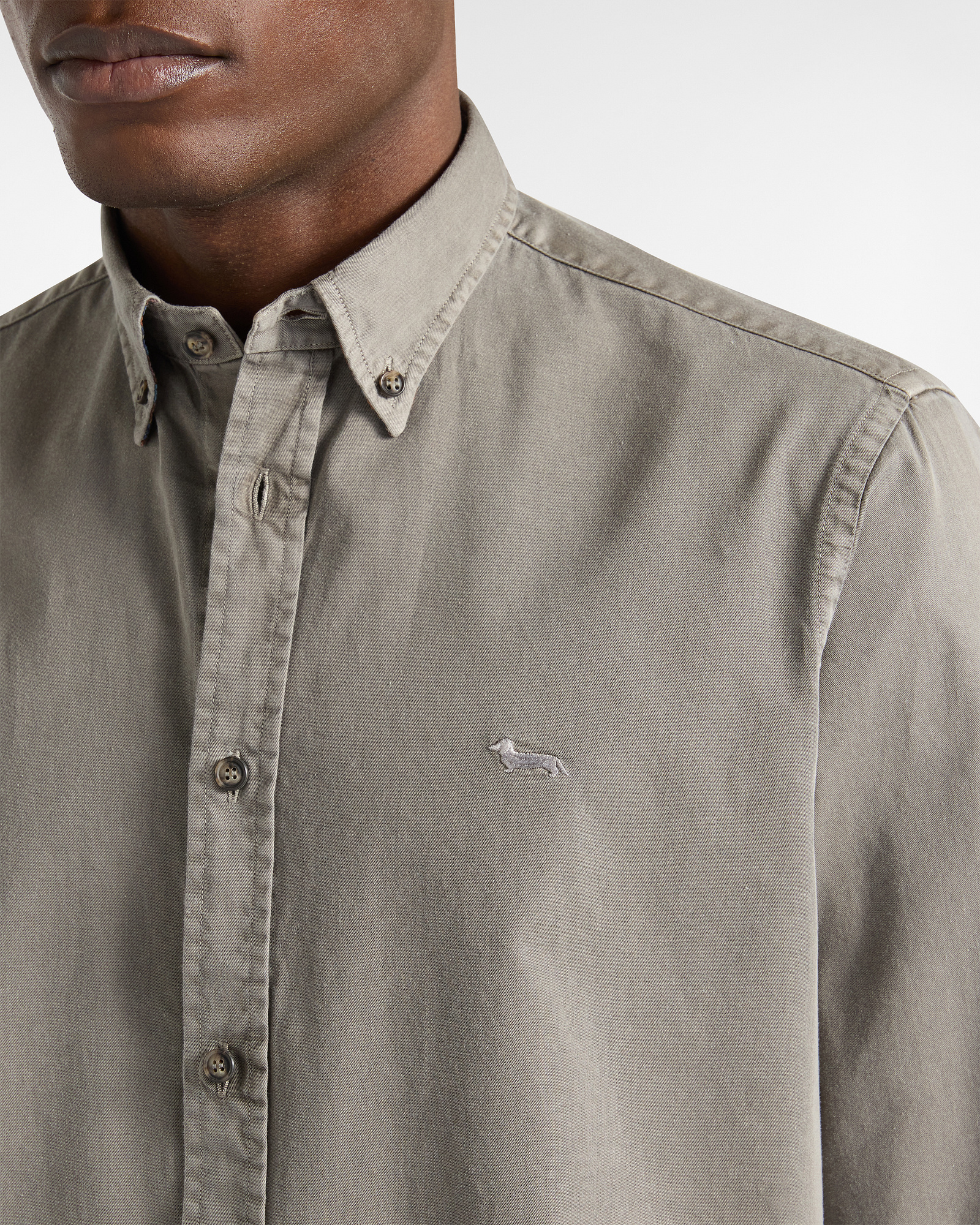 Gabardine Shirt with Earth Dye Capsule, Ice, large image number 2