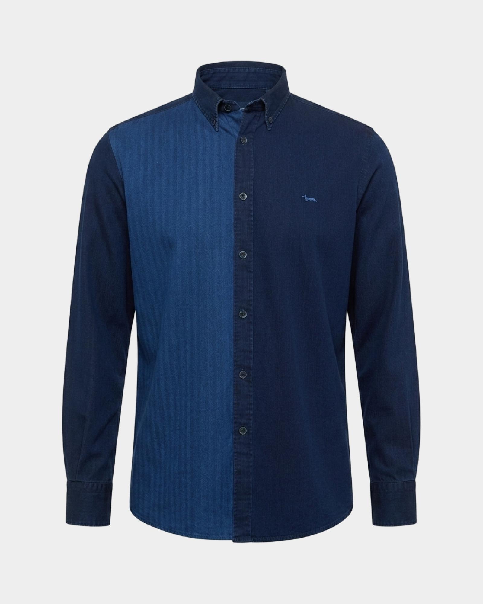 Men's Made in Italy Piazzetta shirt in denim, LIGHT INDIGO, large