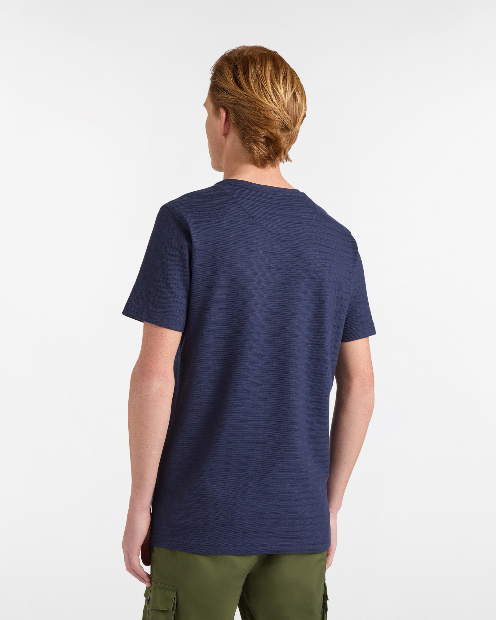T‑shirt Uomo con Effetto Dobby Regular Fit