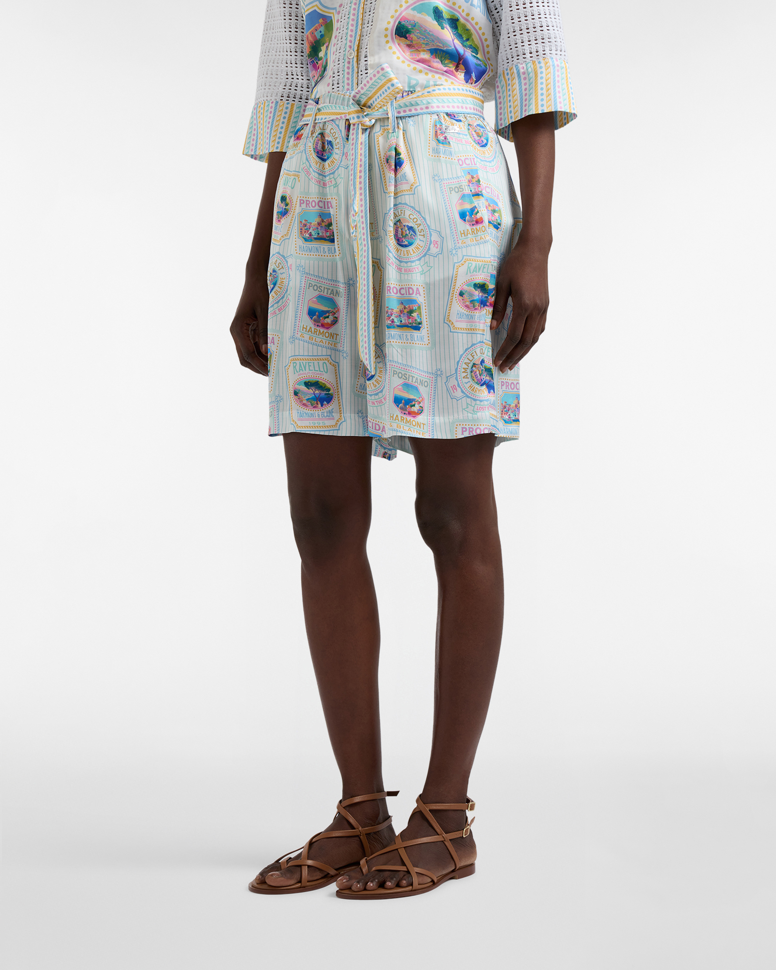 Women's "Postcard" capsule Bermuda shorts