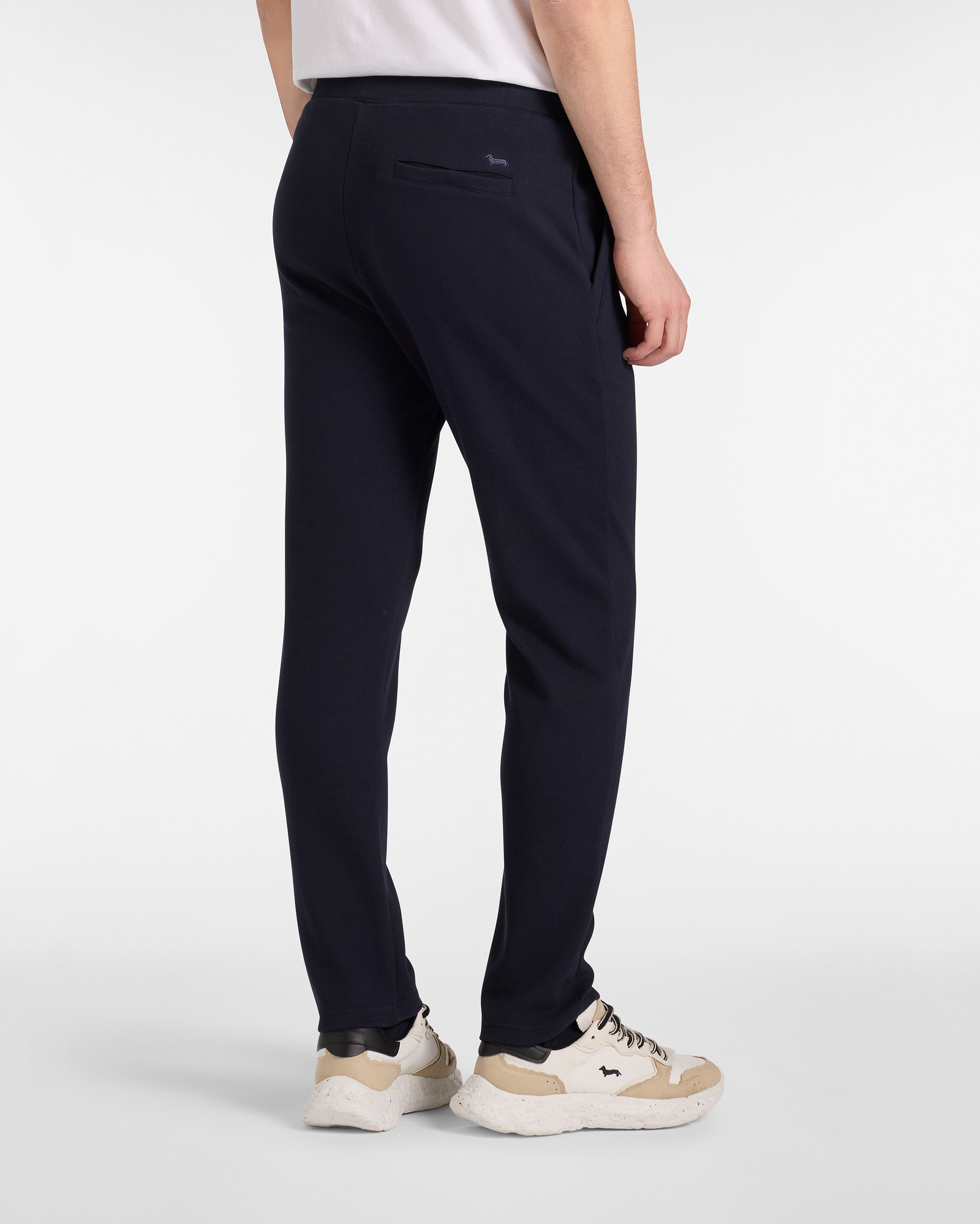 Pantalon En Molleton Stretch, Bleu Marine, large image number 1