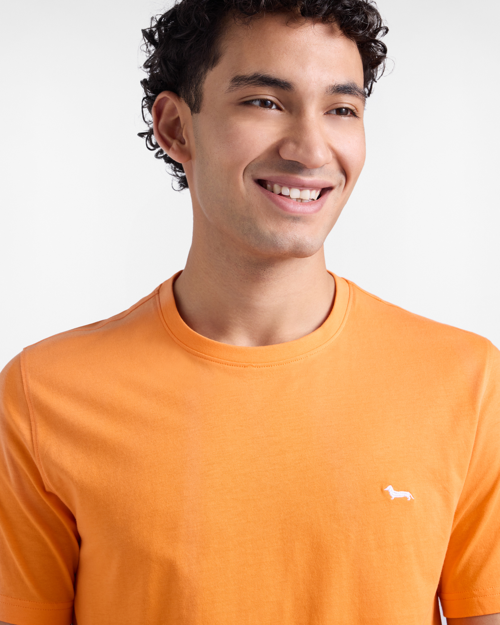 Camiseta ajustada de algod&oacute;n para hombre, Naranja, large image number 2