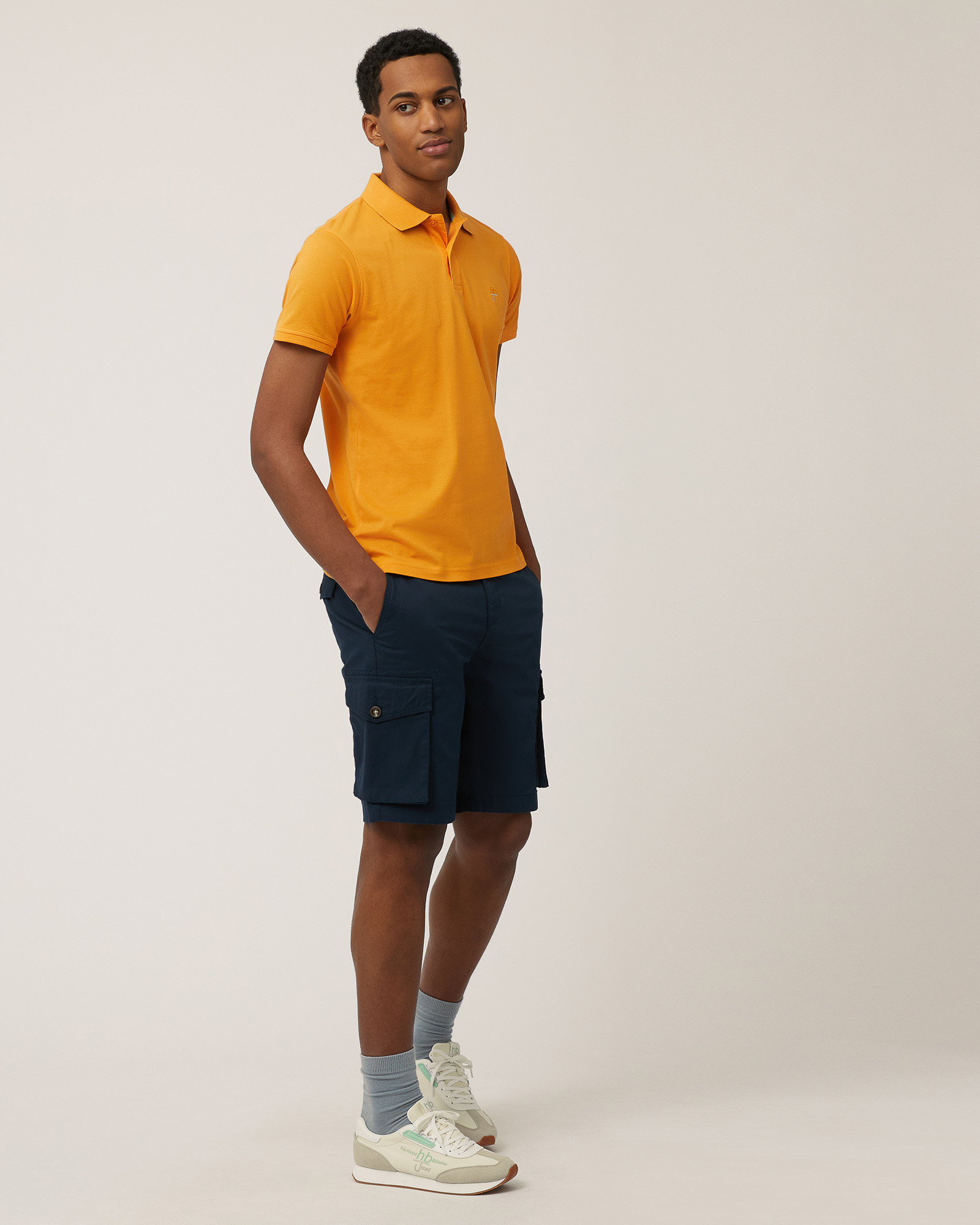 Narrow-Fit Cotton Polo, Orange, large image number 3