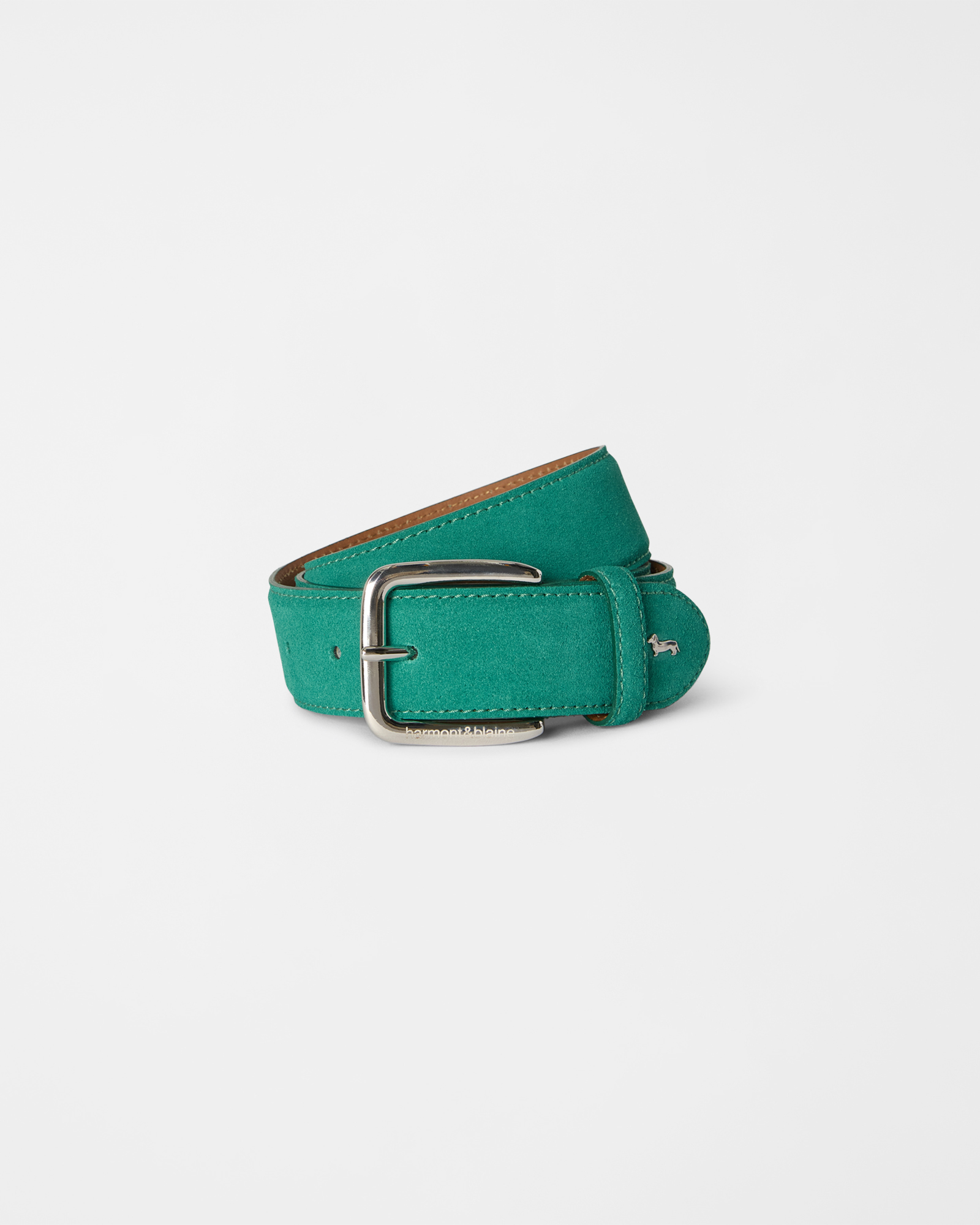 Suede leather belt