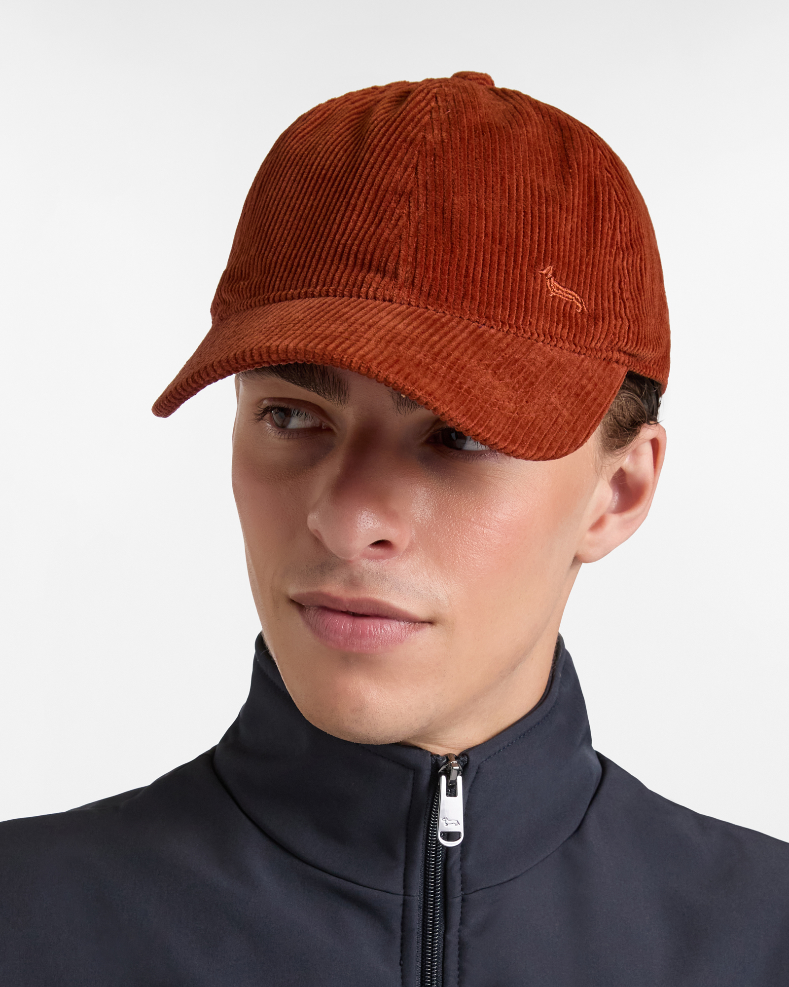 Cappello In Velluto A Coste, Giallo Curry, large