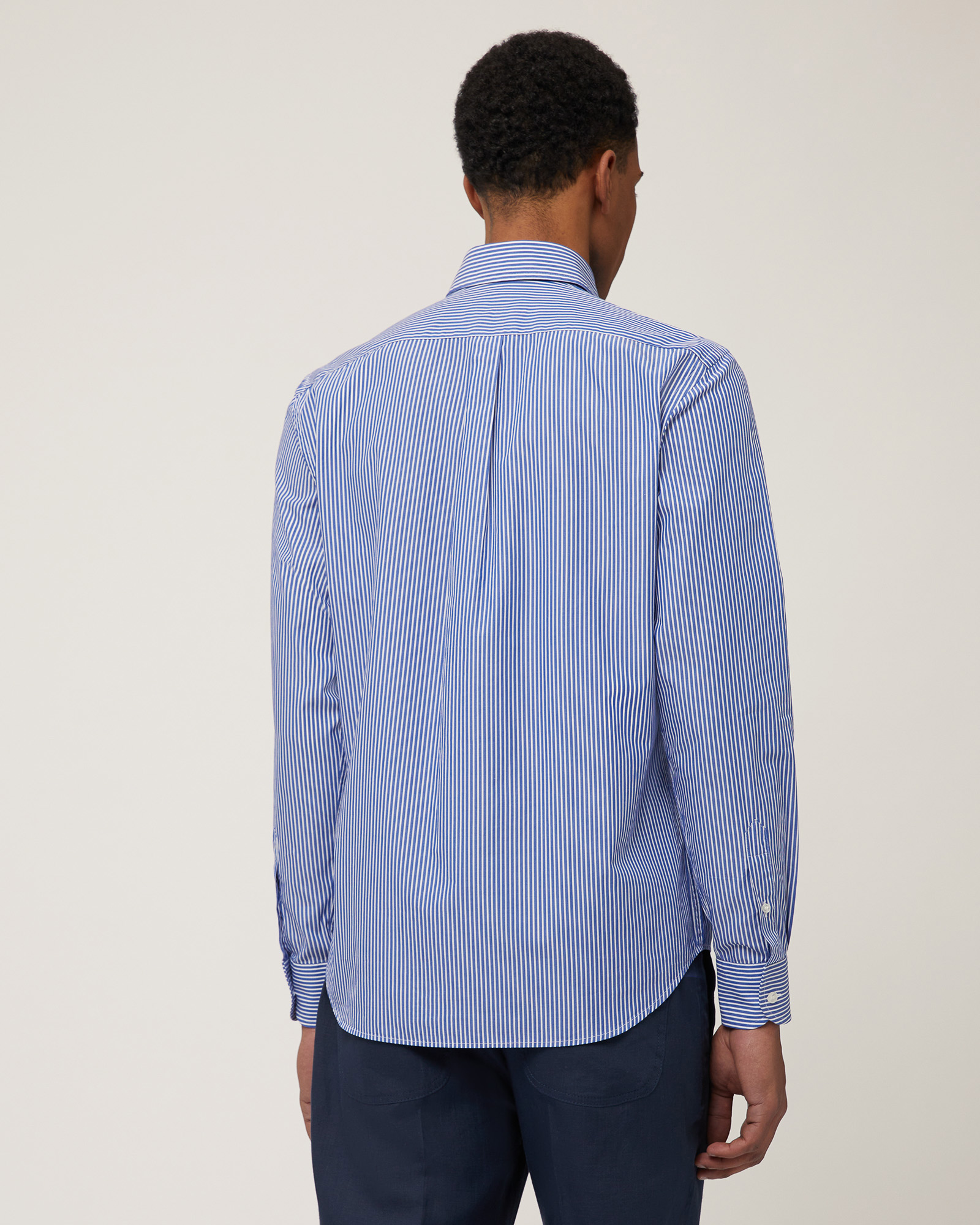 Cotton Shirt, Navy Blue, large image number 1