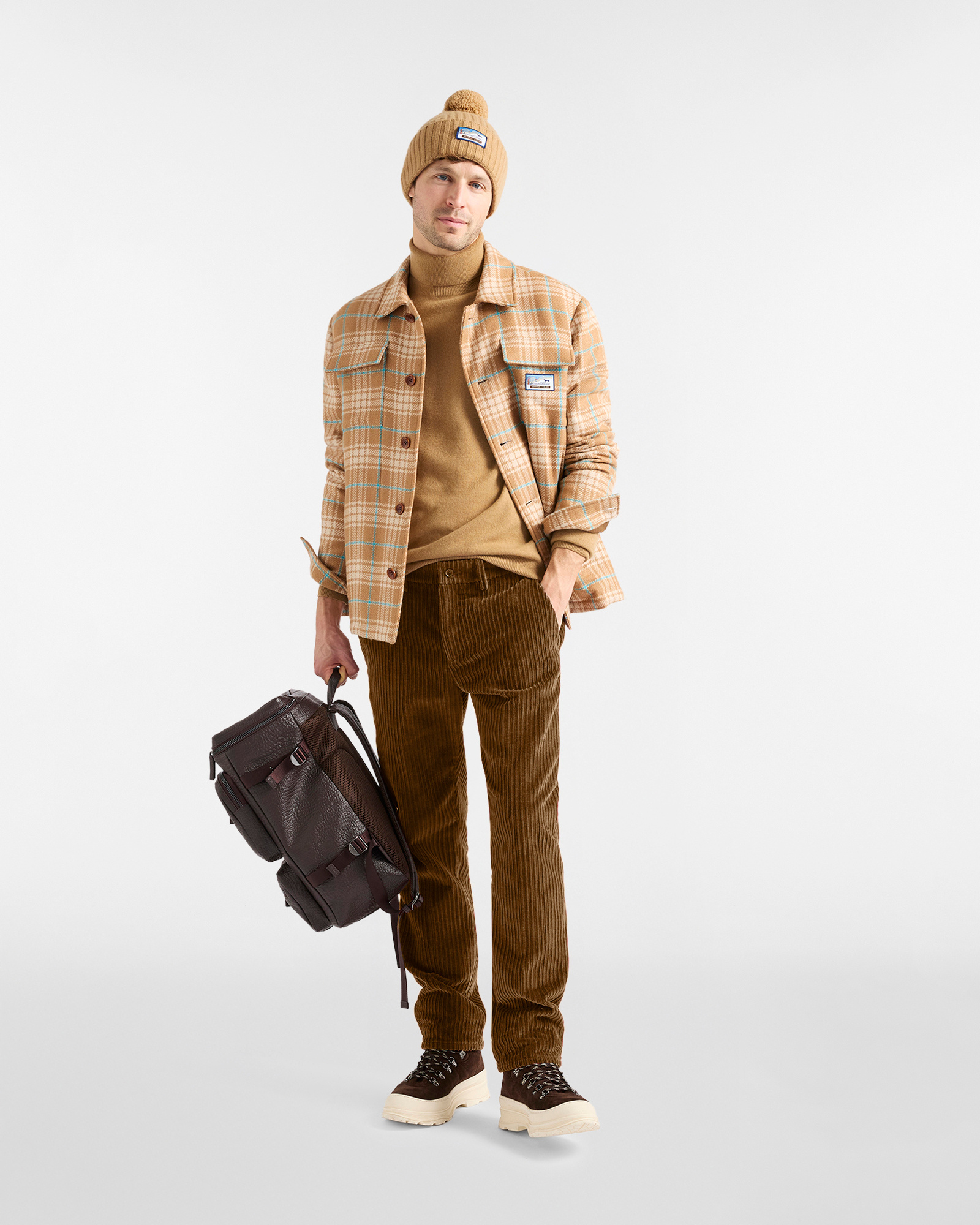 Cashmere-Blend Overshirt 'Cortina a Colori', Beige, large image number 3