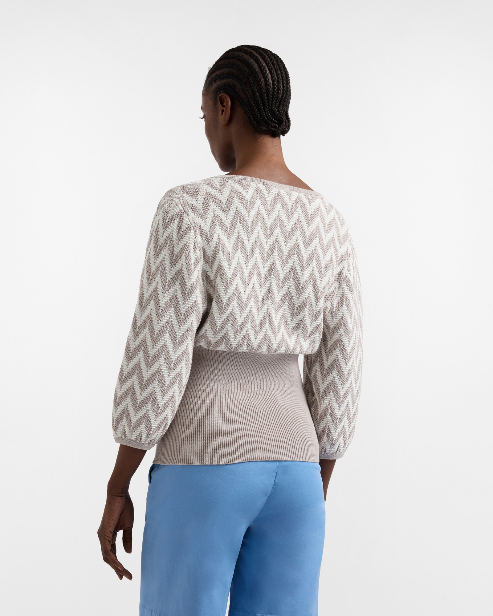 V-neck top with wide sleeves