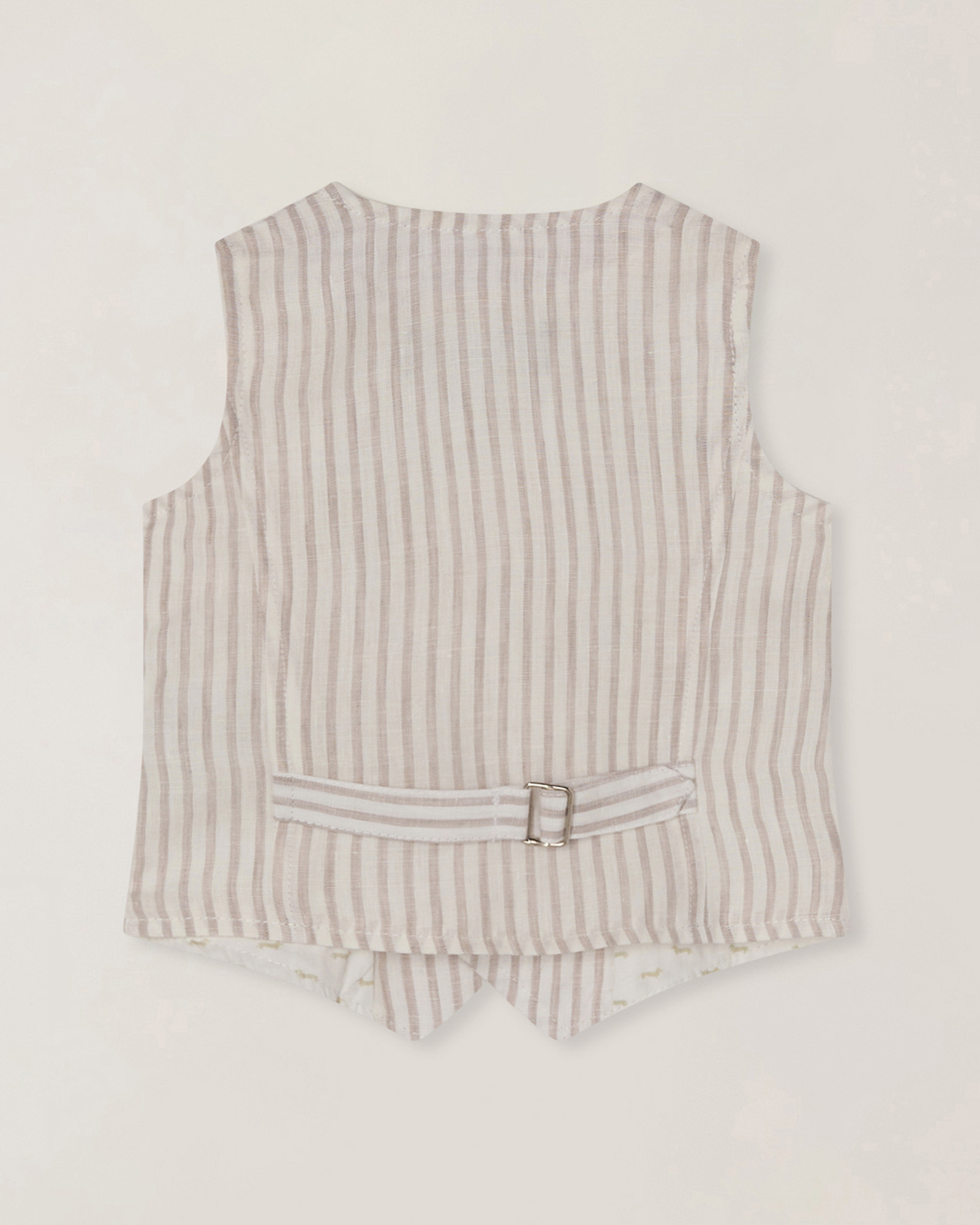 Gilet in lino a righe
