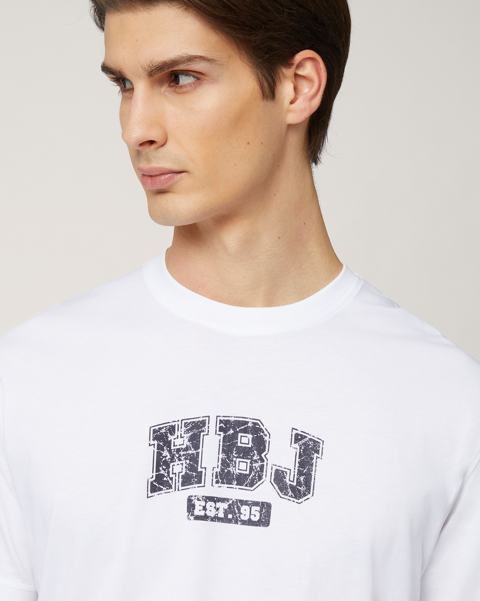 T-Shirt Con Stampa Sul Petto, Bianco, large image number 2