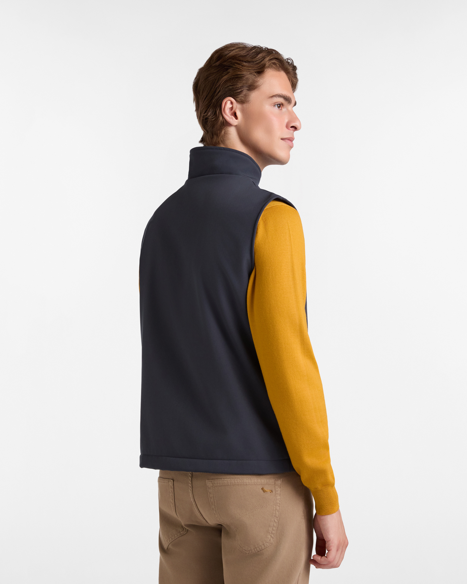 Smanicato In Softshell E Pile, Blu Navy, large image number 1