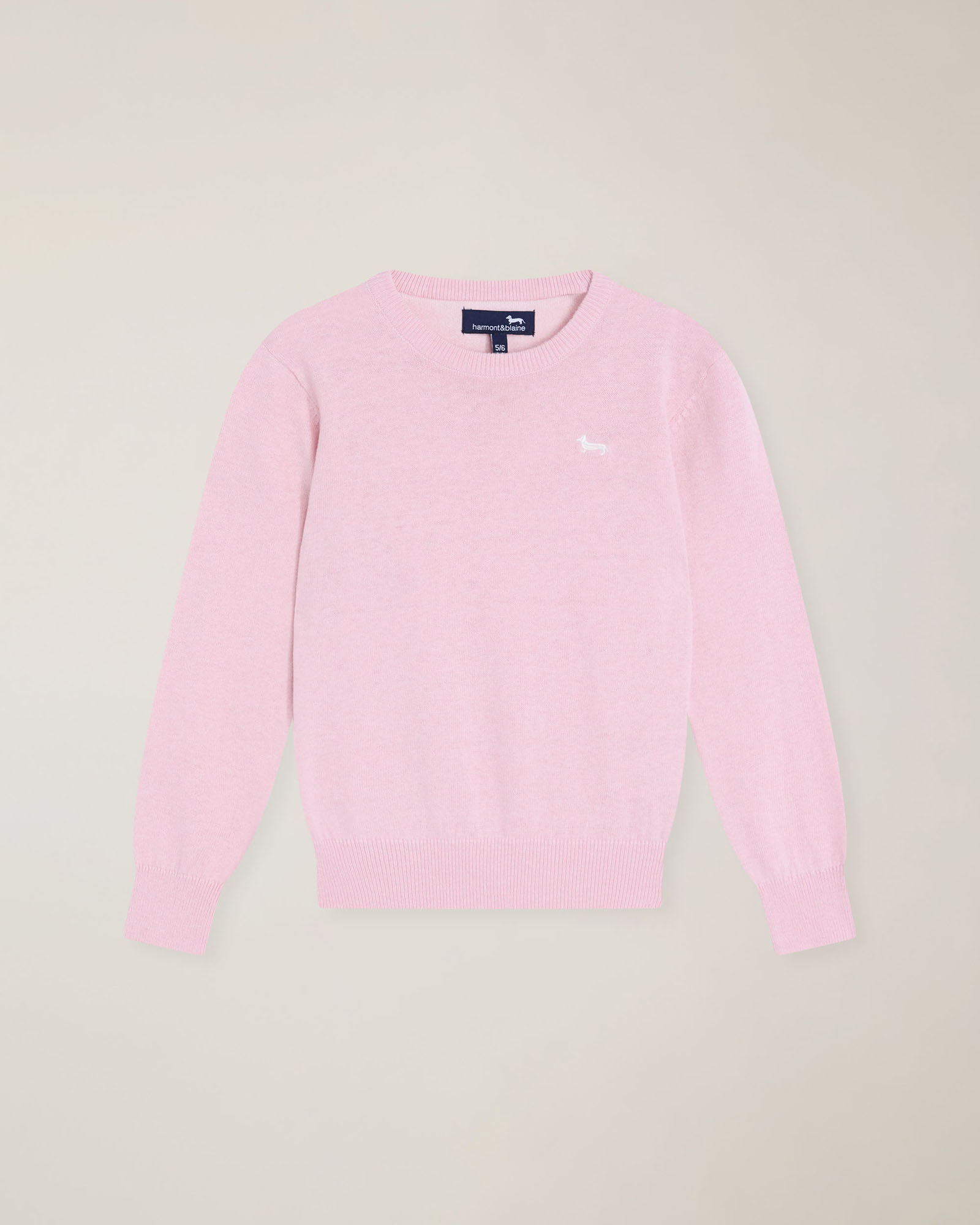 Crewneck sweater with embroidered logo