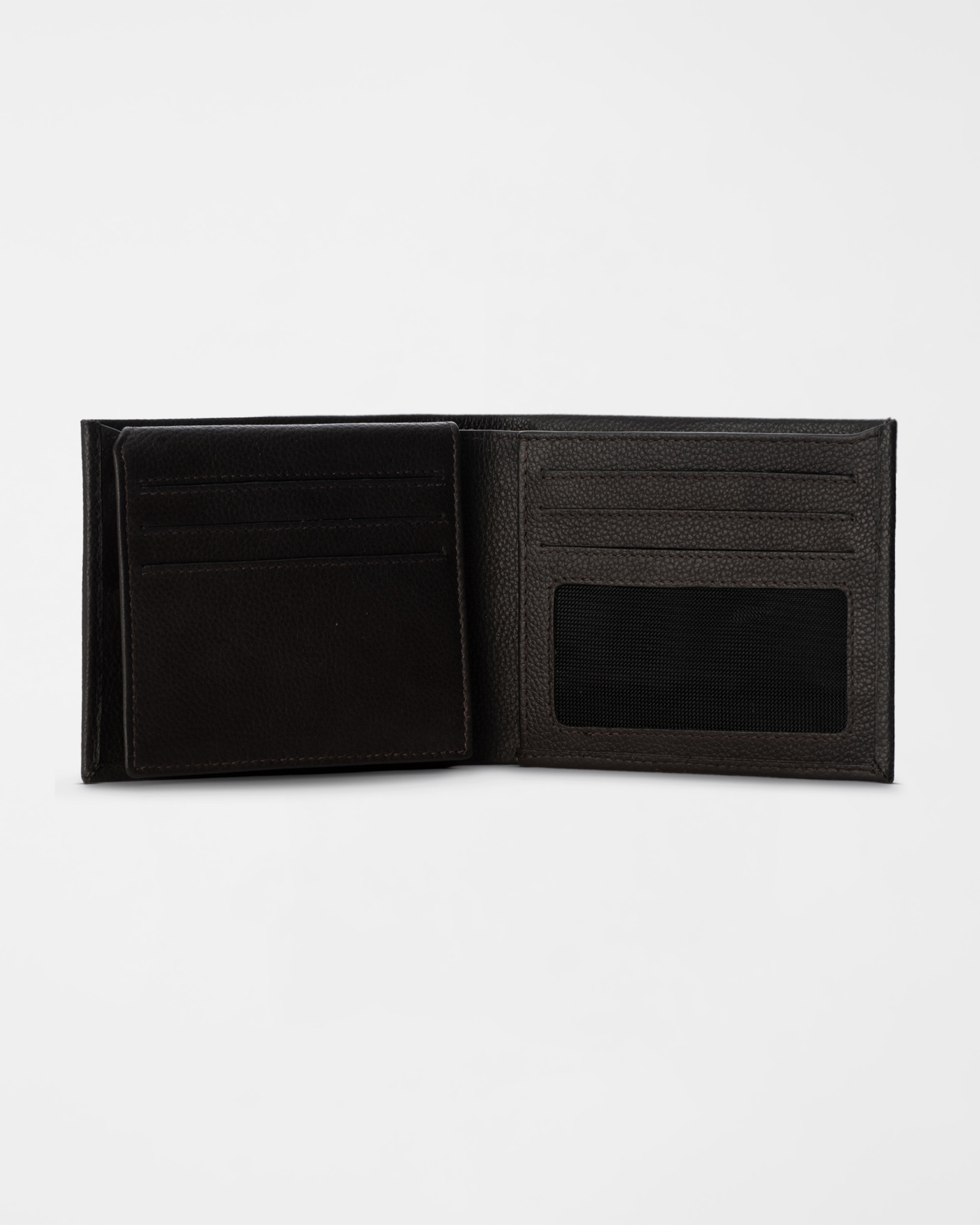 Men&rsquo;s wallet in genuine leather, DARK OAK, large