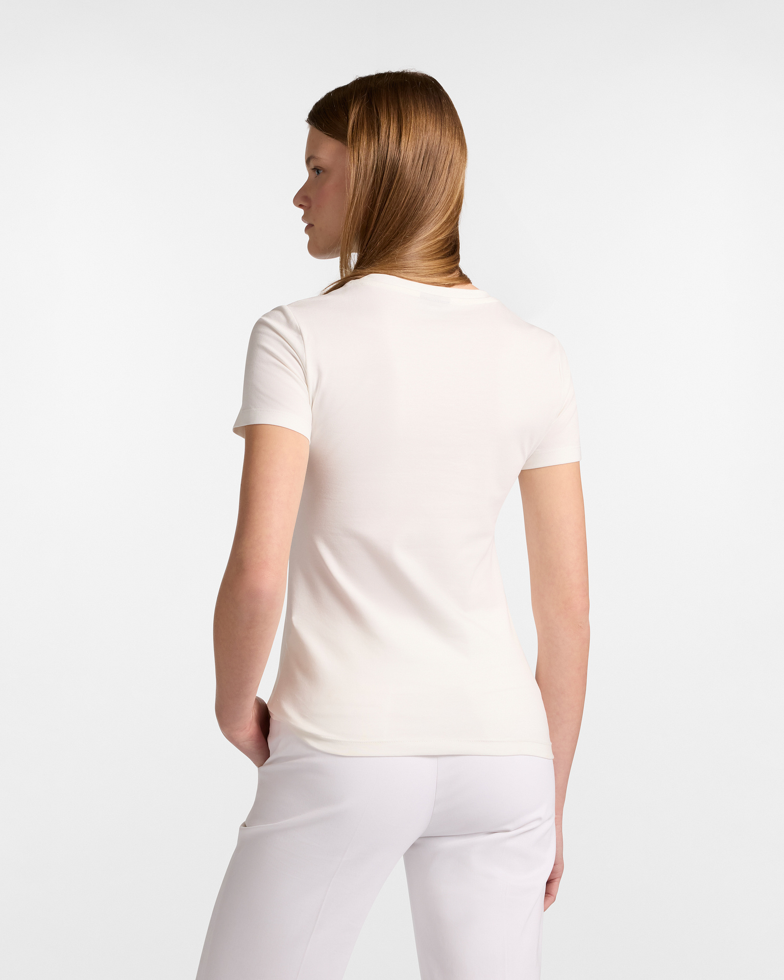 Camiseta con Perro Salchicha de Strass, Blanco Leche, large image number 1