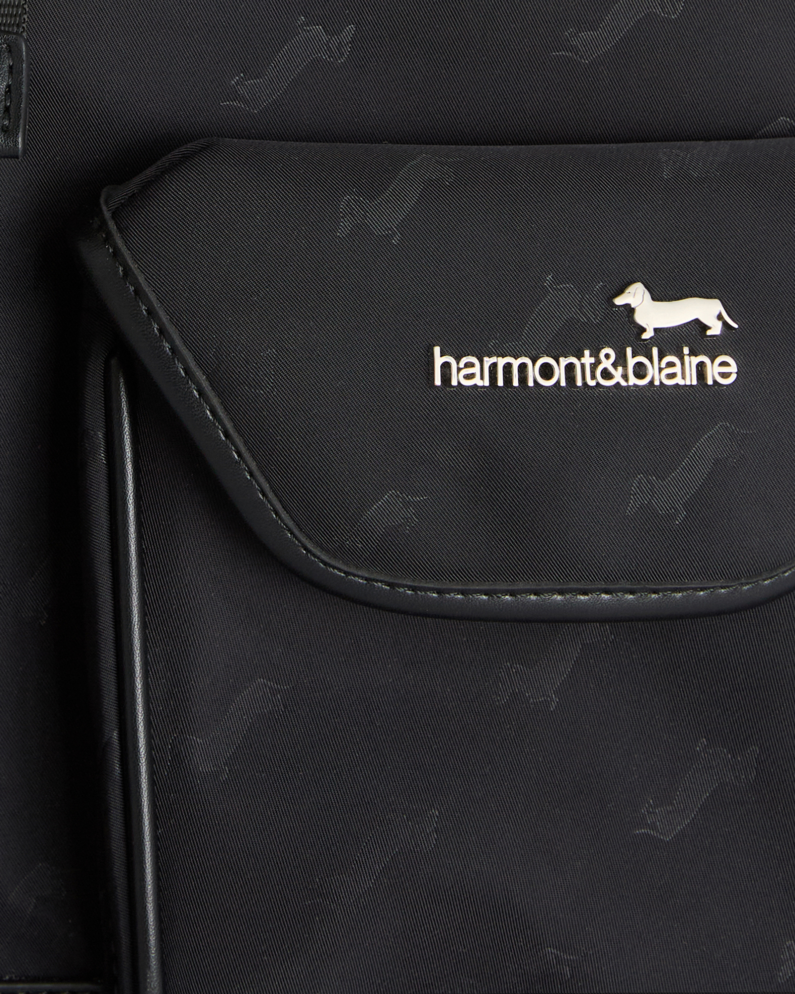 Backpack with all-over dachshund pockets, Black, large image number 3