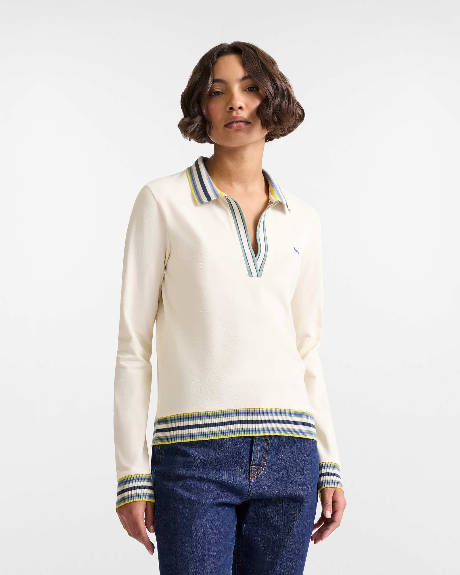 Long Sleeve Stretch Polo