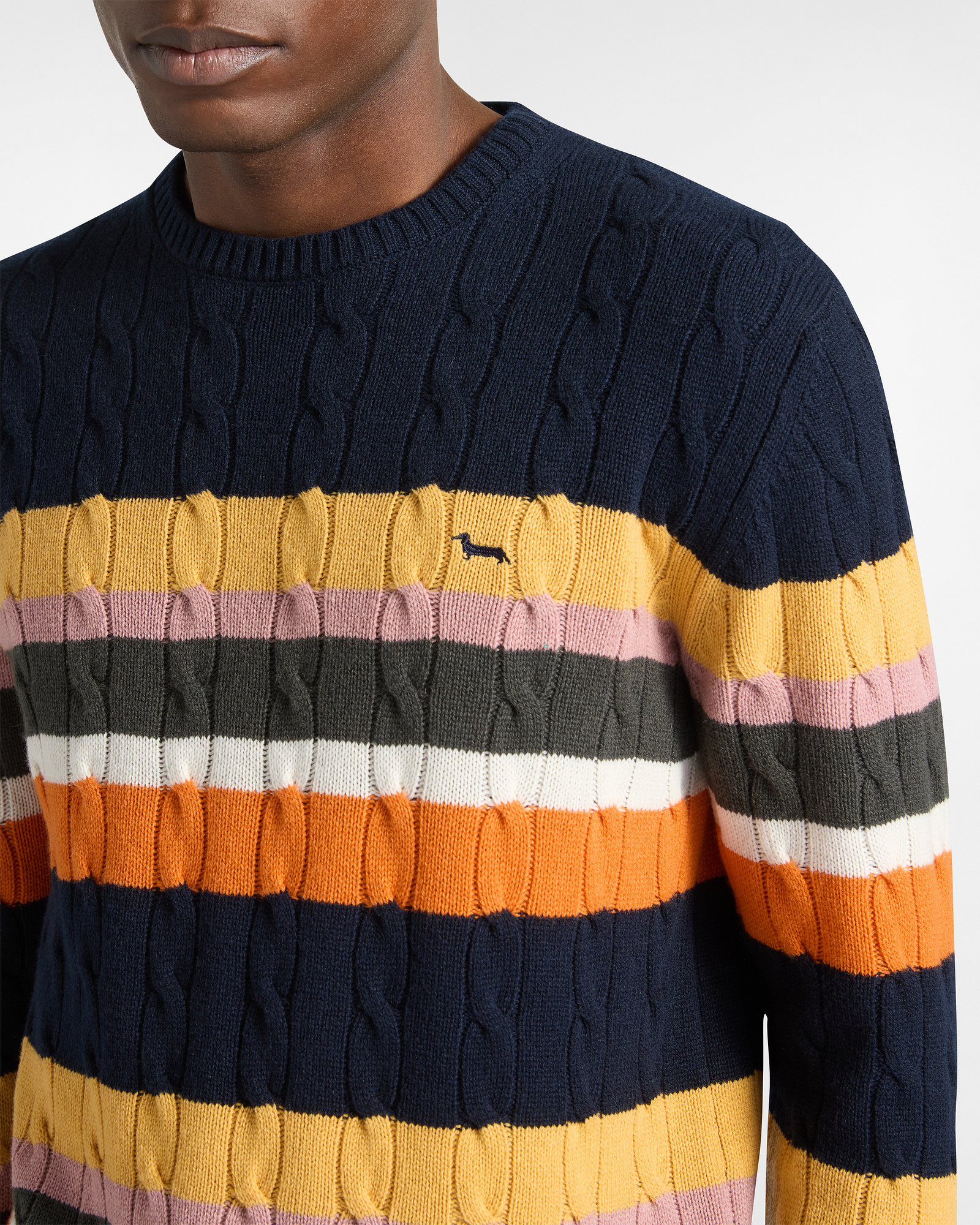 Cable Knit Pullover from the My Dog & I Capsule, Navy Blue, large image number 2
