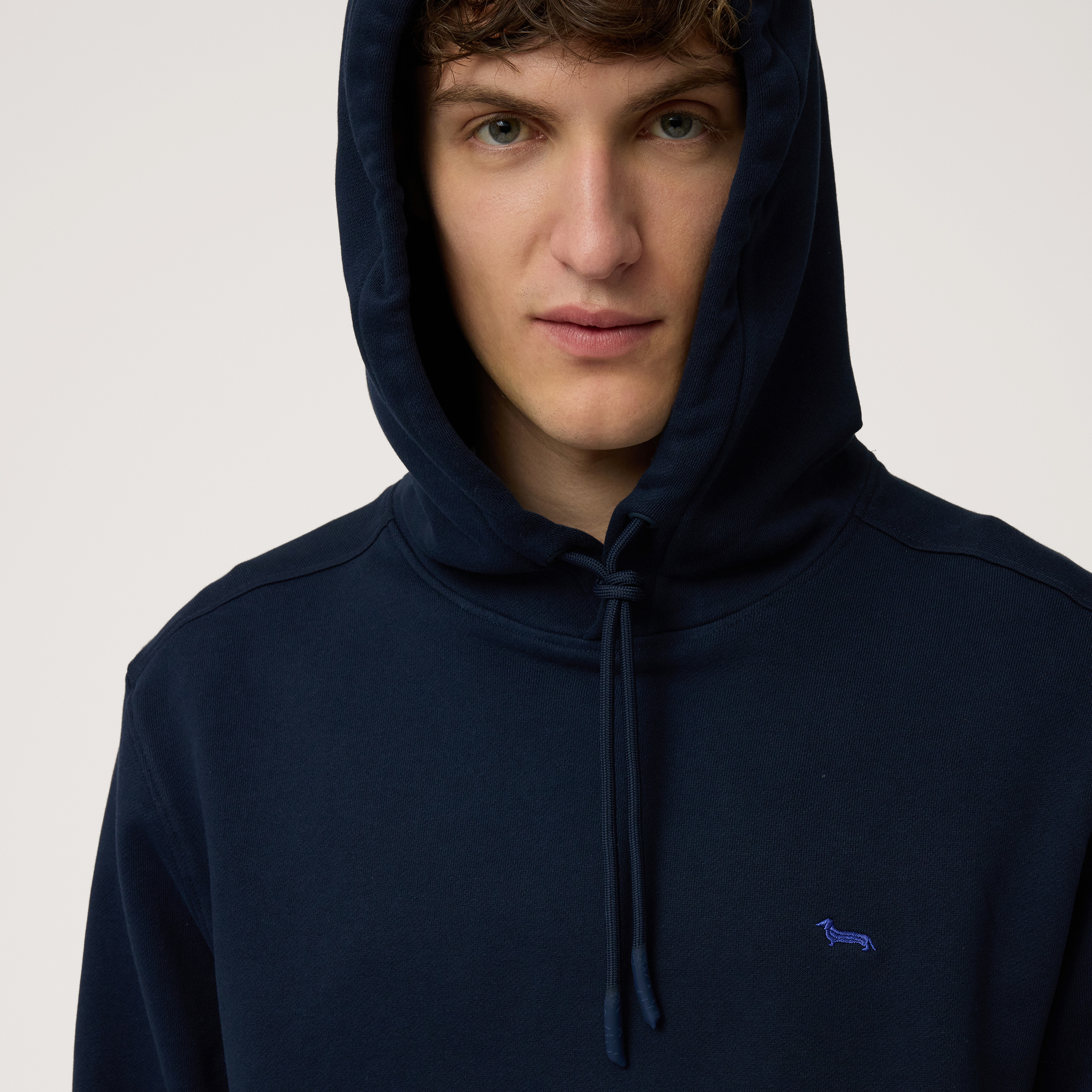 Cotton Hoodie, Navy Blue, large image number 2