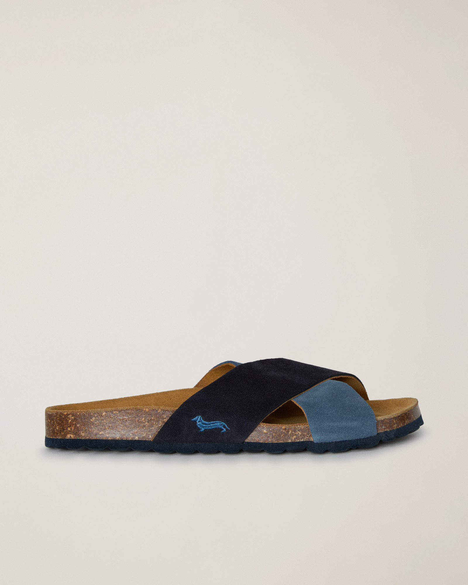 Sandal with crossover strap