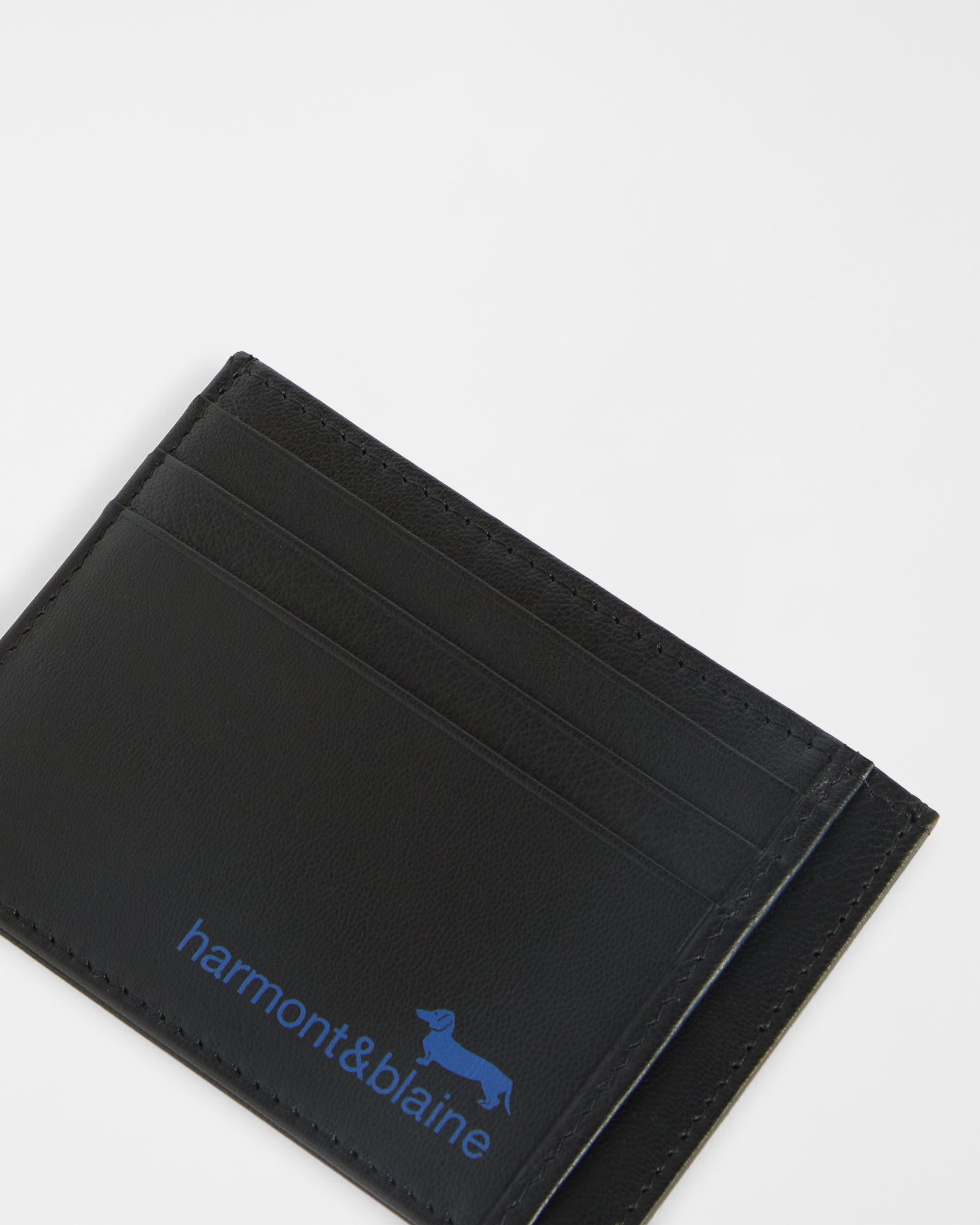 Portacarte in vera pelle, Nero, large image number 2