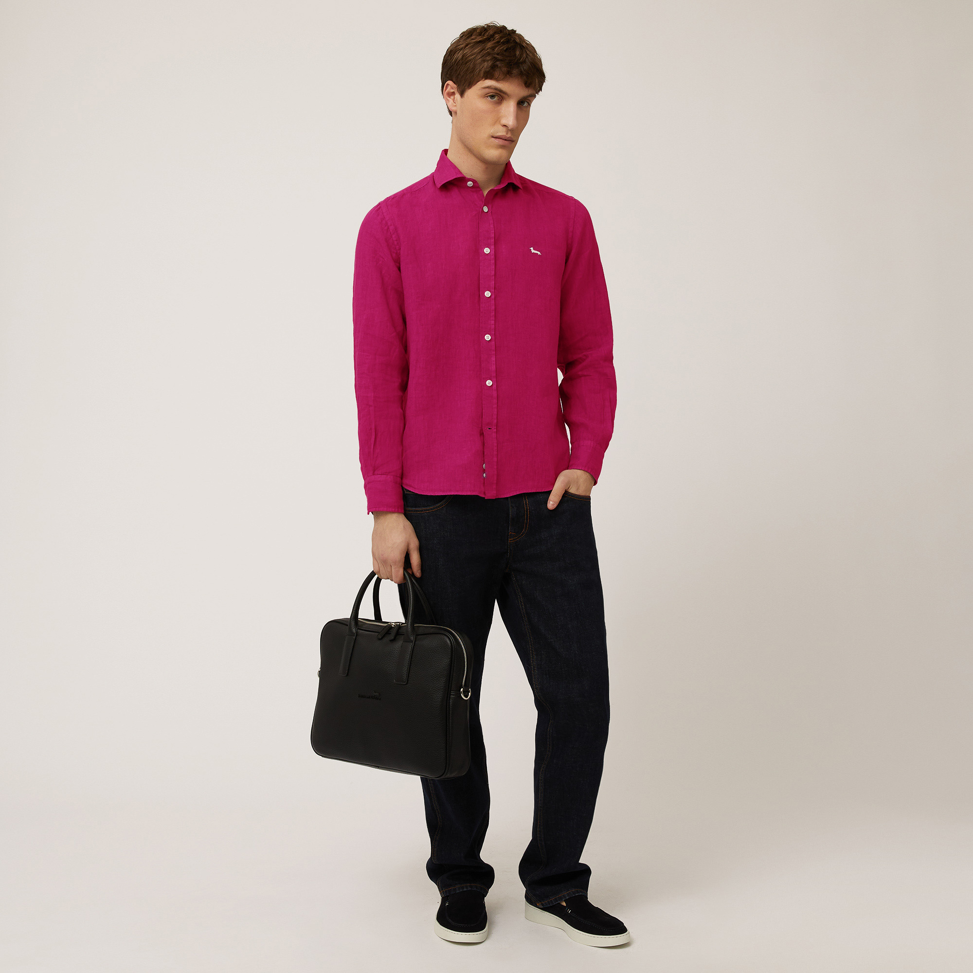 Pure linen shirt, Red, large image number 3