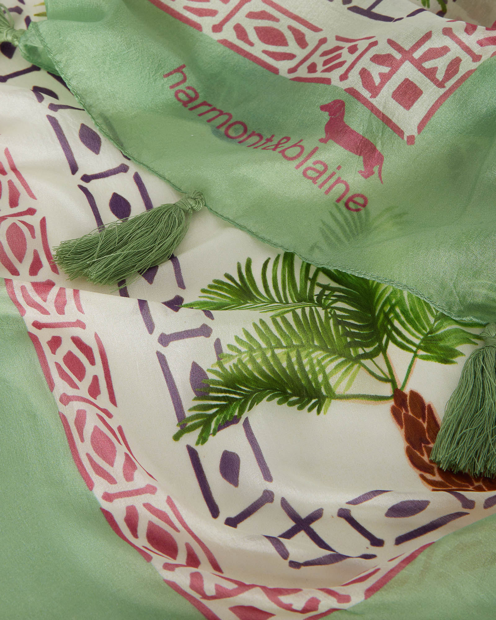 Foulard In Seta Stampa Palme