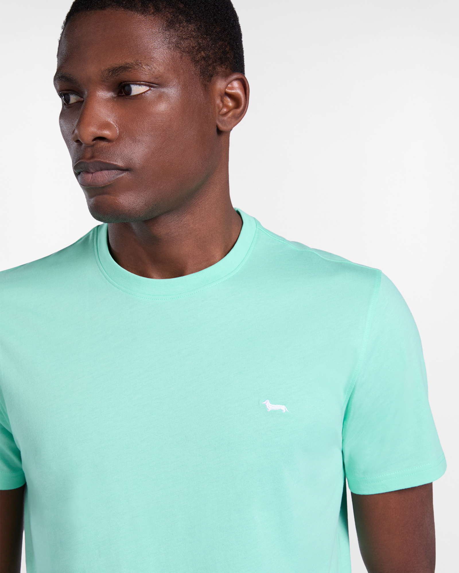 Camiseta ajustada de algod&oacute;n para hombre, Verde, large image number 2