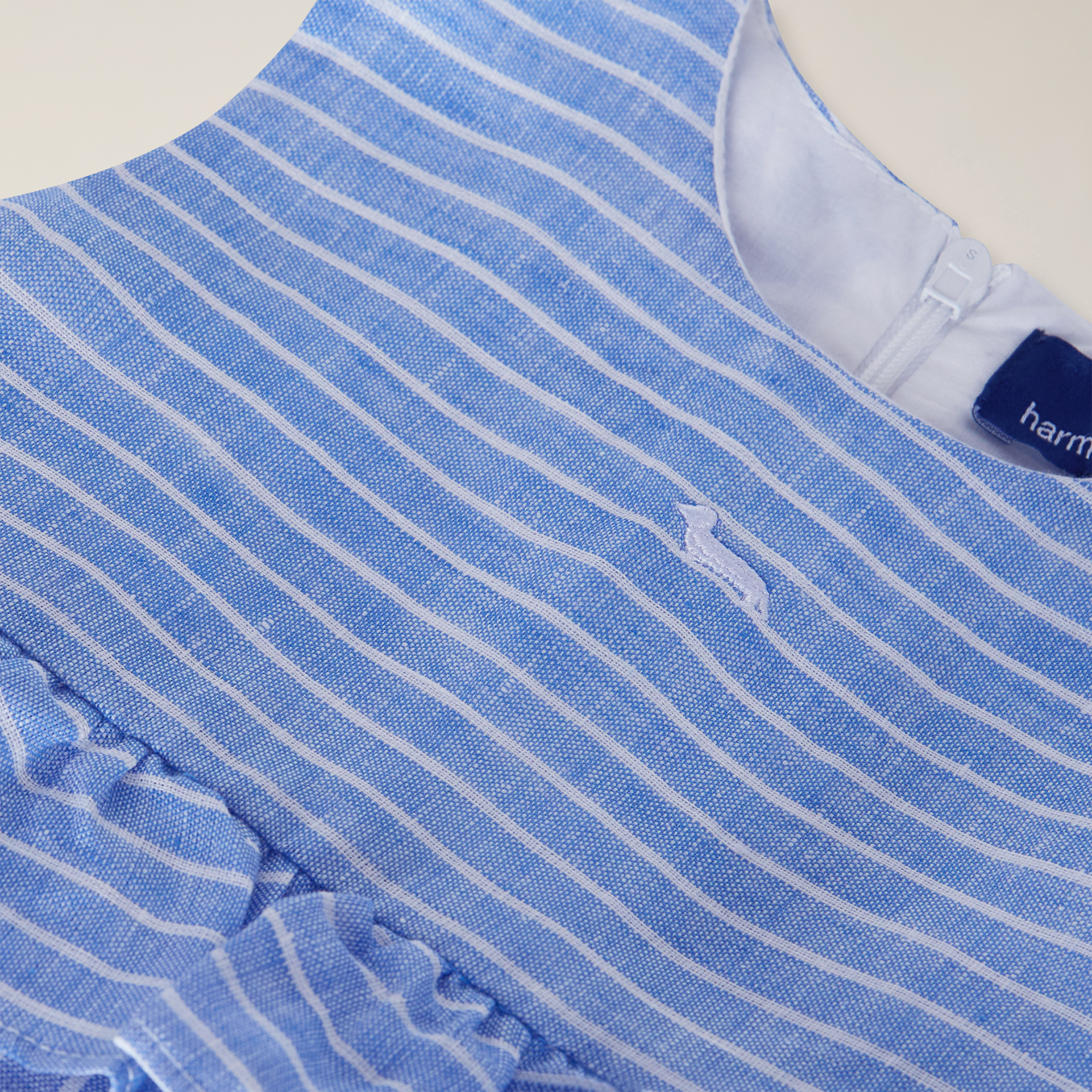 Abito in lino a righe, Light Blue, large image number 2